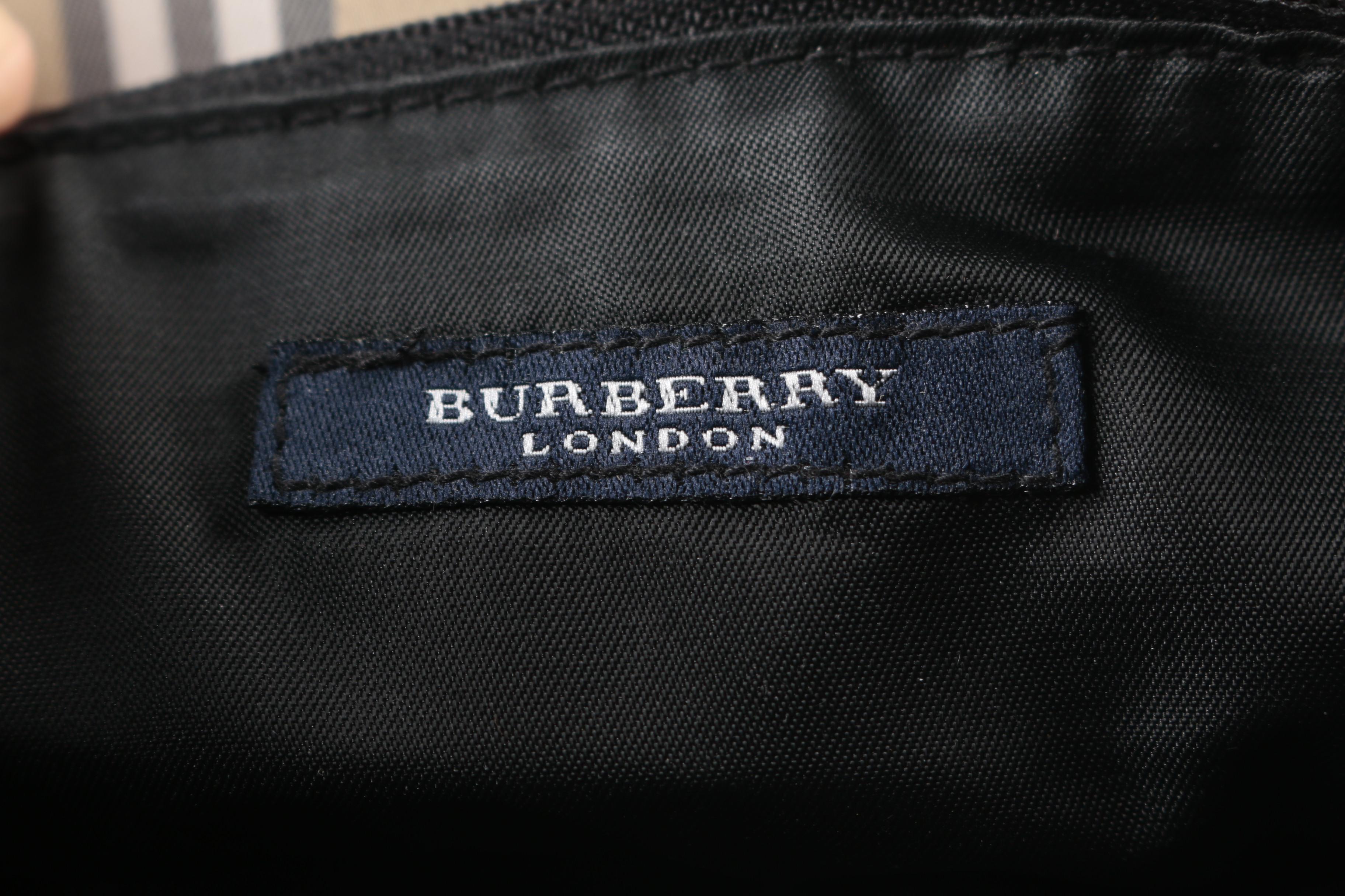 Burberry Check Zip Up Clutch