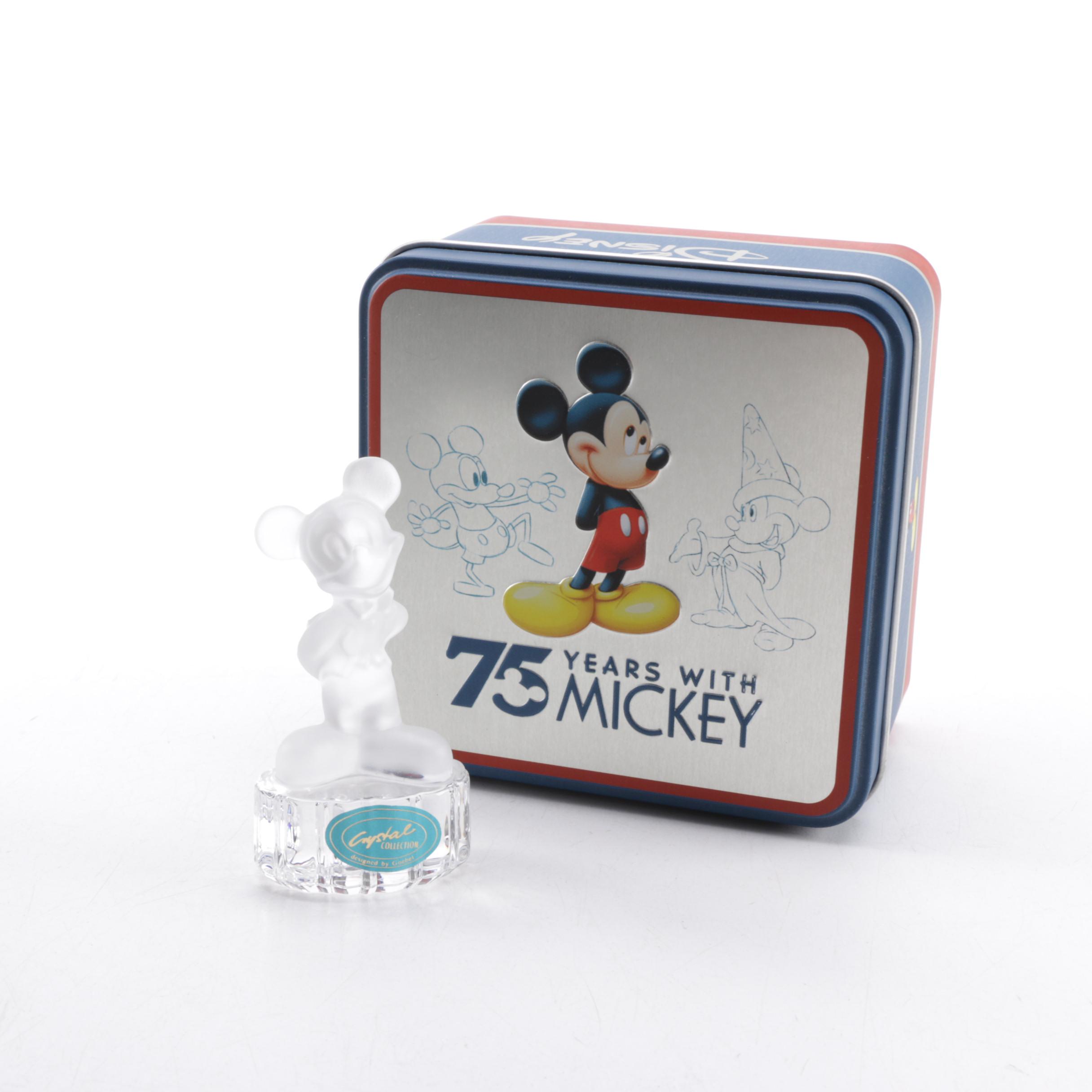 Goebel "75 Years with Mickey" Crystal Figurine