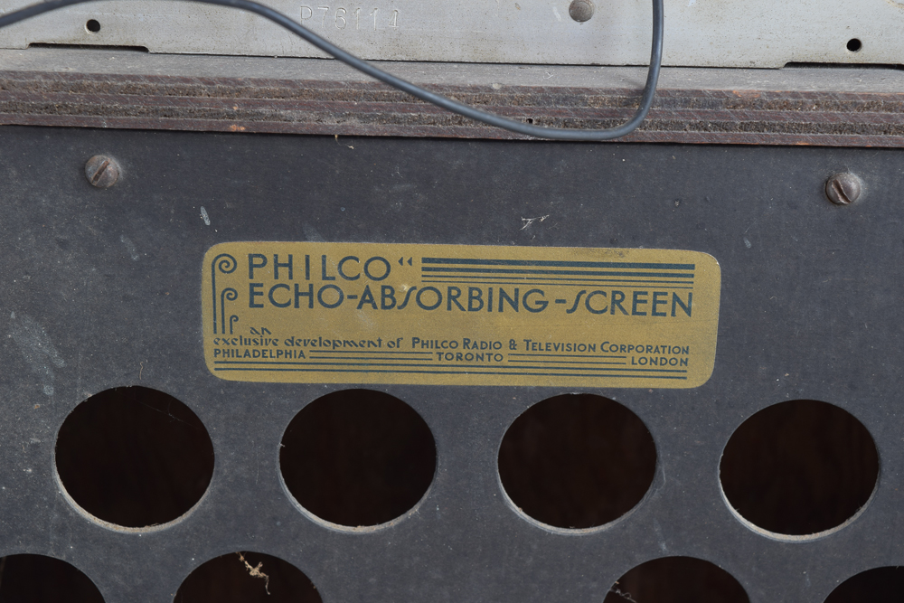 Vintage Art Deco Chairside Tube Radio by Philco