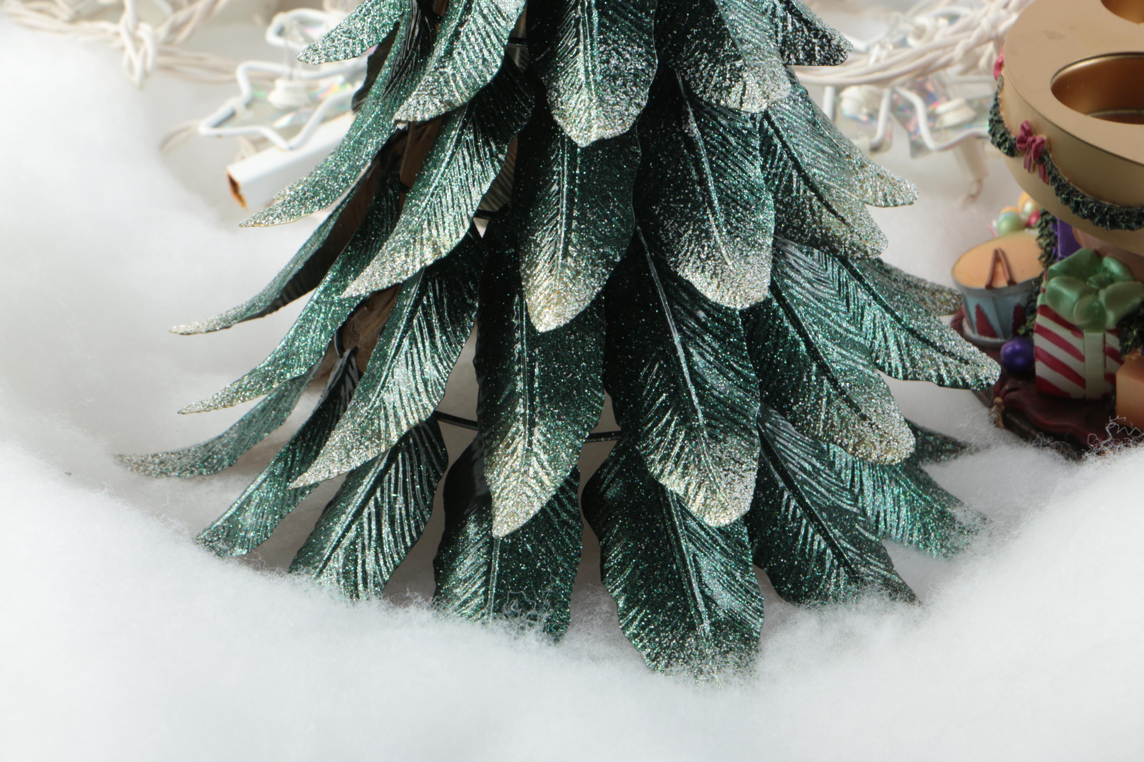 Christmas Musical Candle Holder and Snowflake Lights