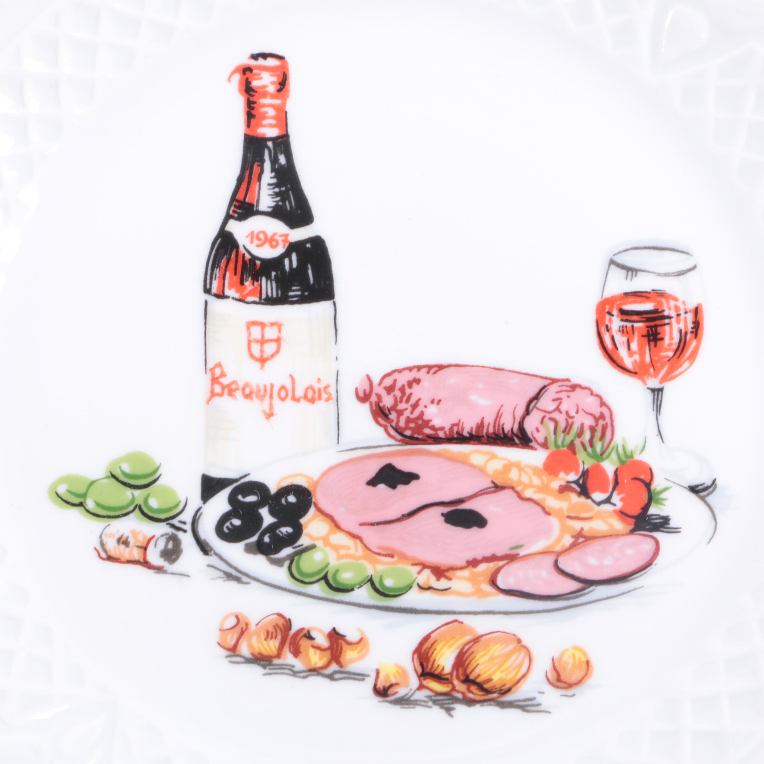 Philippe Deshoulieres Porcelain Canape Plates and Other Serveware