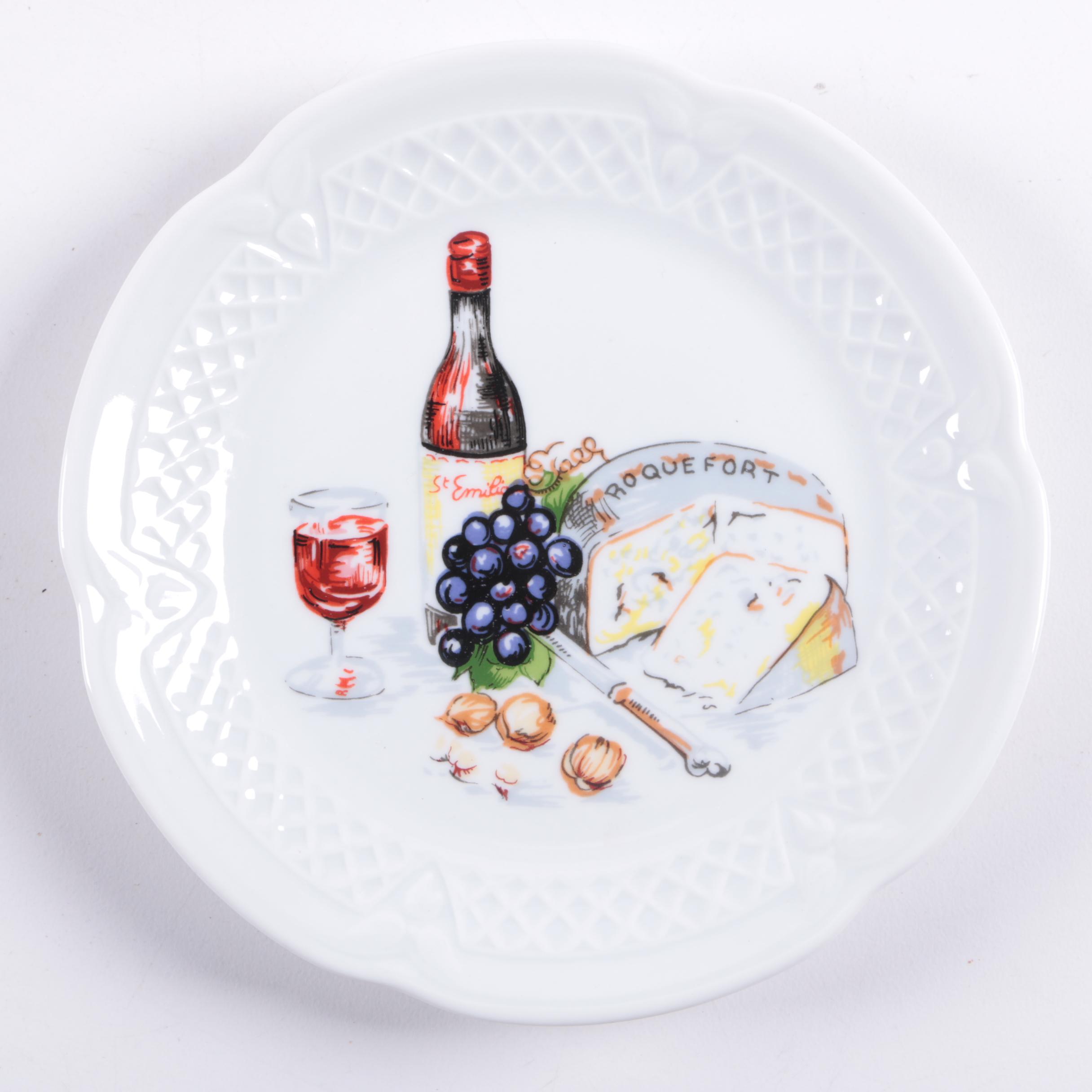 Philippe Deshoulieres Porcelain Canape Plates and Other Serveware