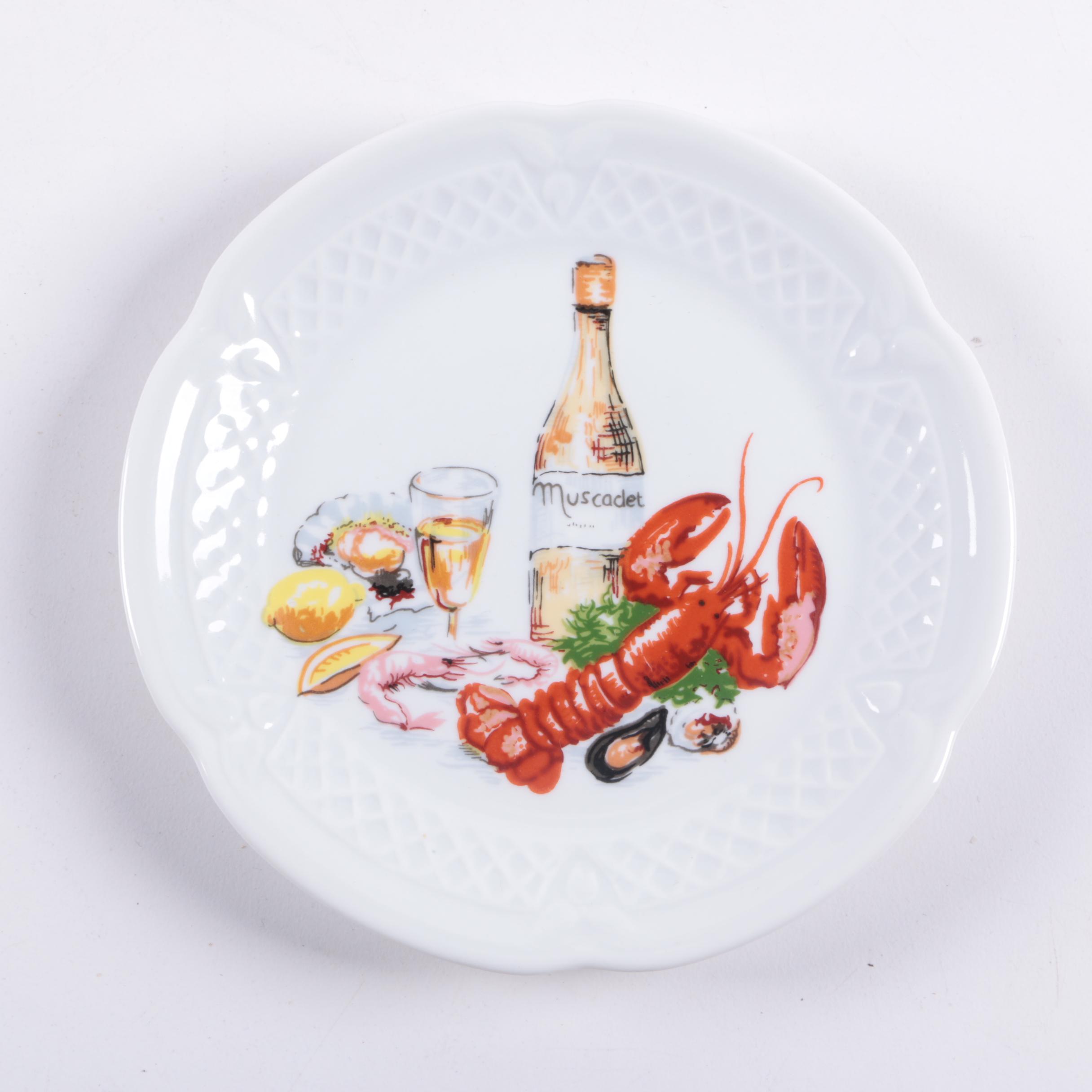 Philippe Deshoulieres Porcelain Canape Plates and Other Serveware