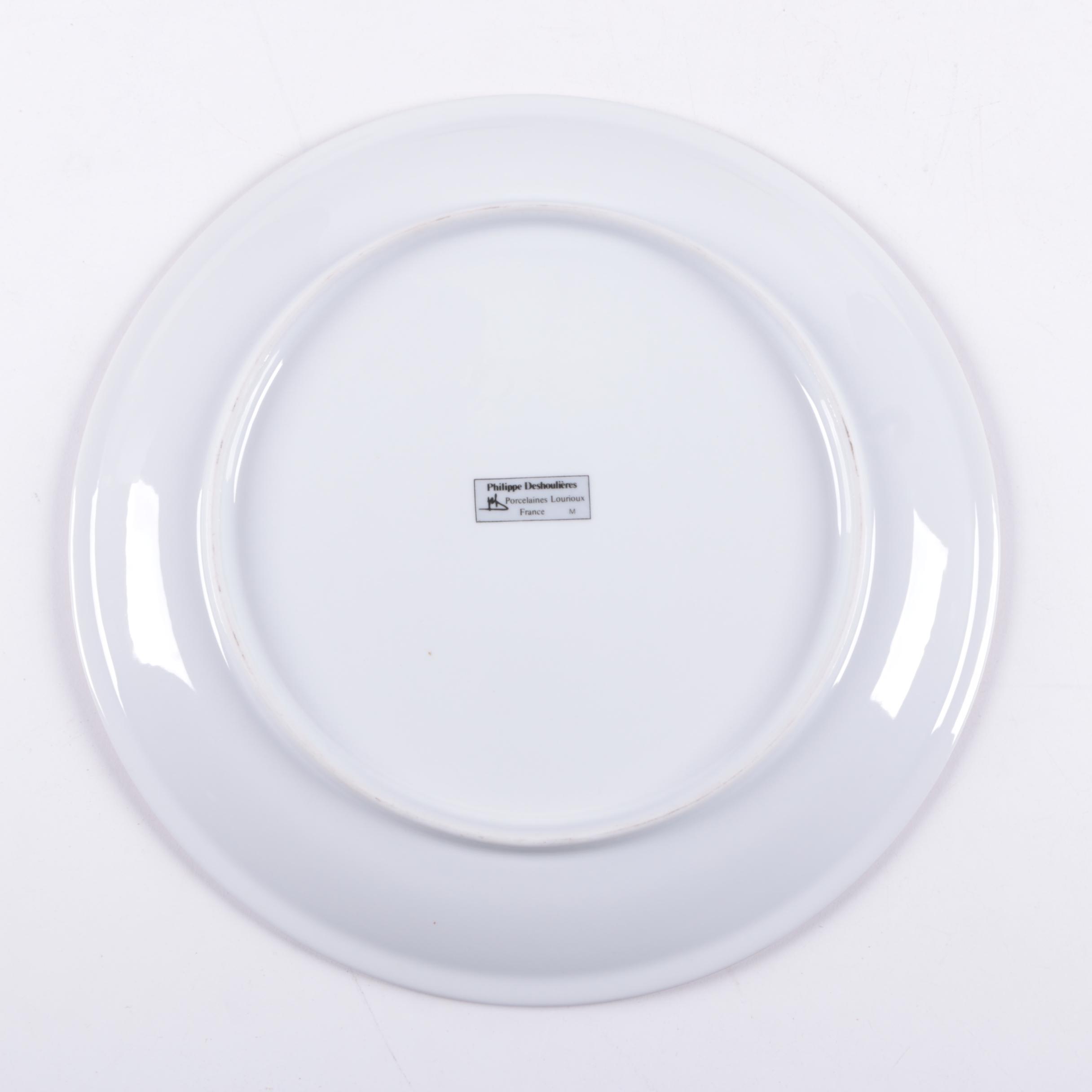 Philippe Deshoulieres Porcelain Canape Plates and Other Serveware