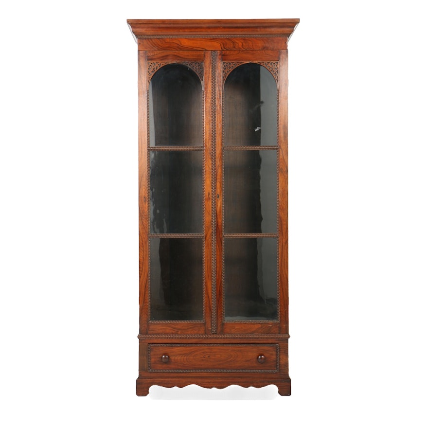 Antique Victorian Rosewood Bookcase, Circa Mid to Late 19th Century