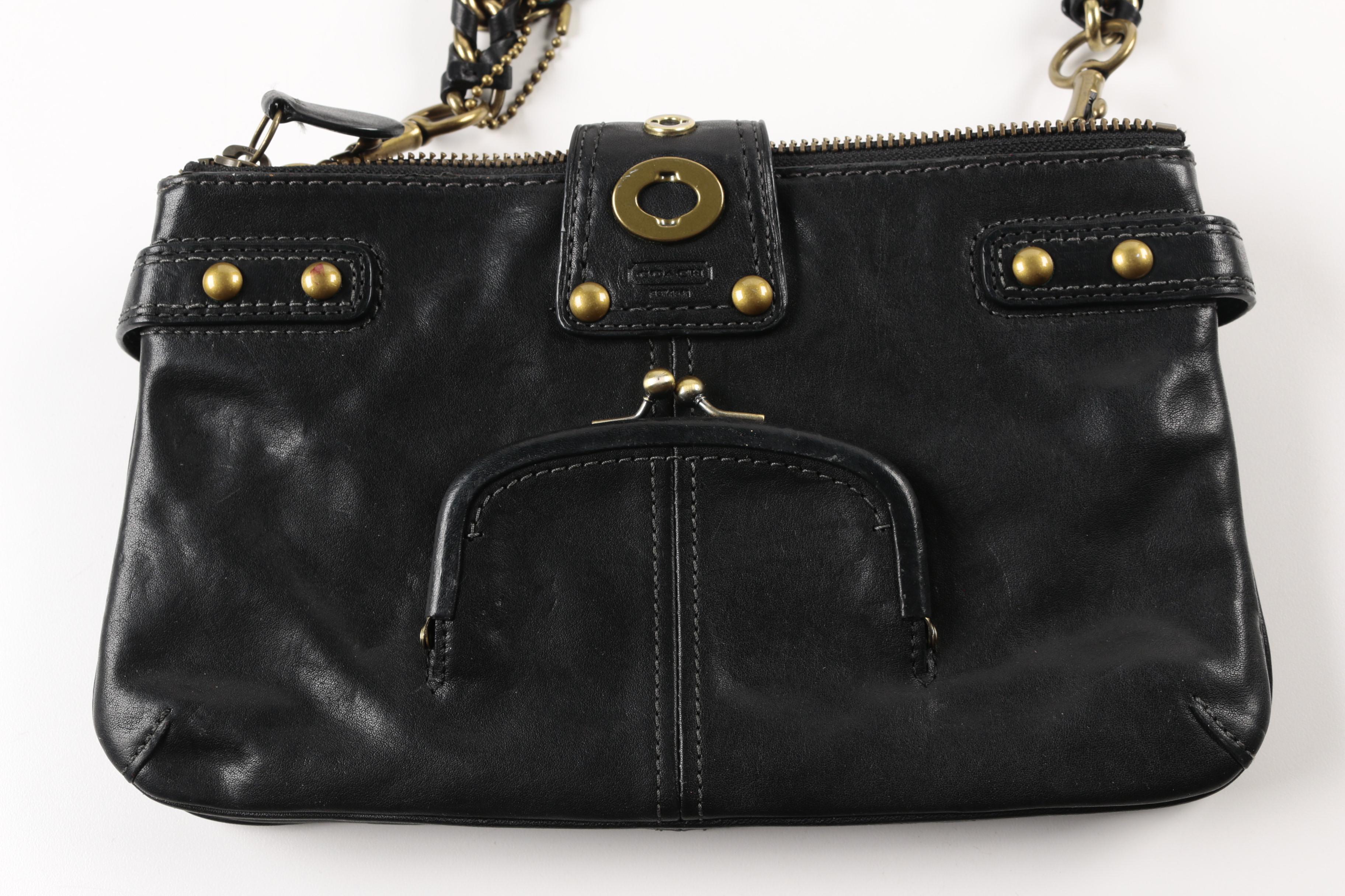 Coach Legacy Bridget Satchel and Op Art Canvas Wristlet