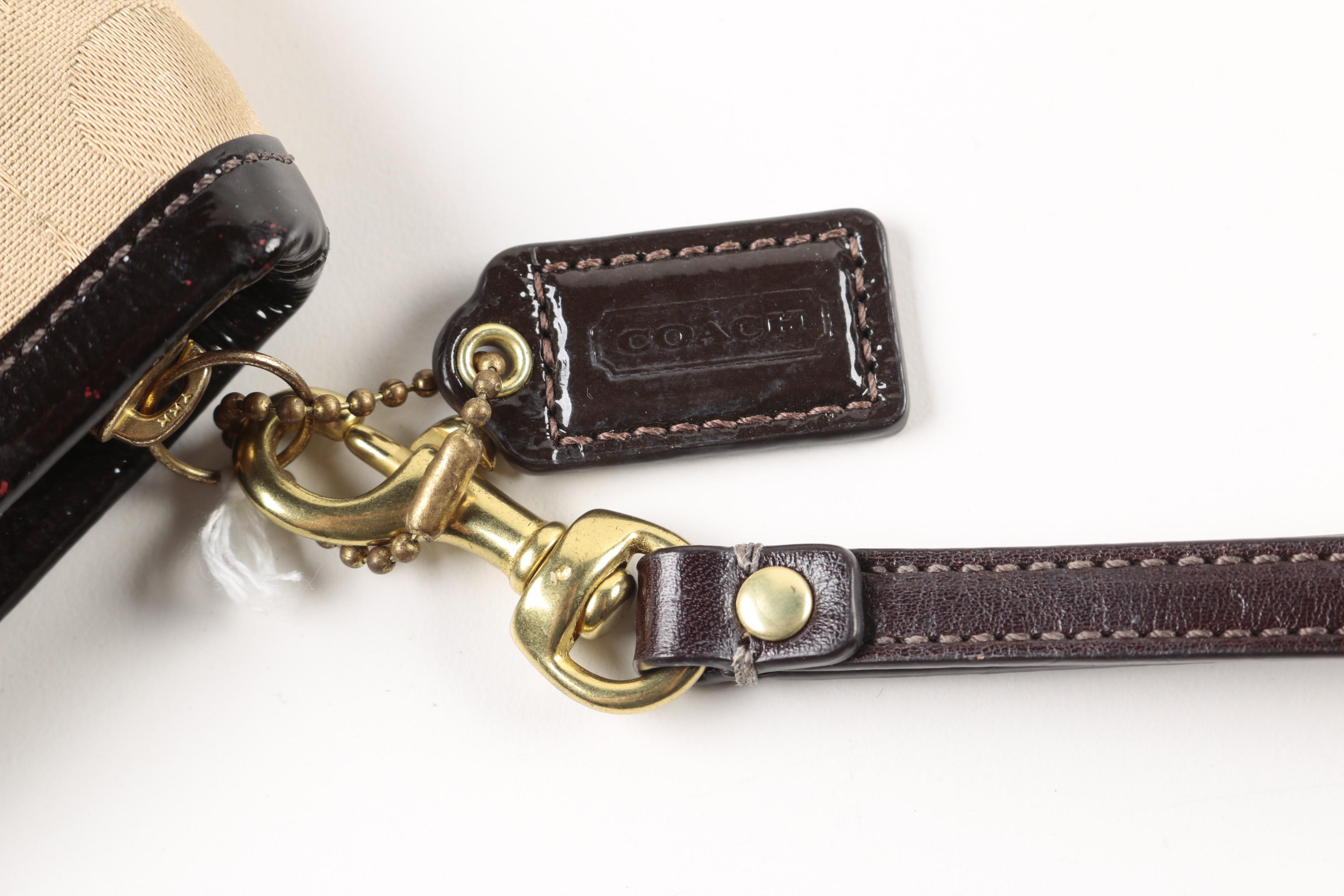 Coach Legacy Bridget Satchel and Op Art Canvas Wristlet