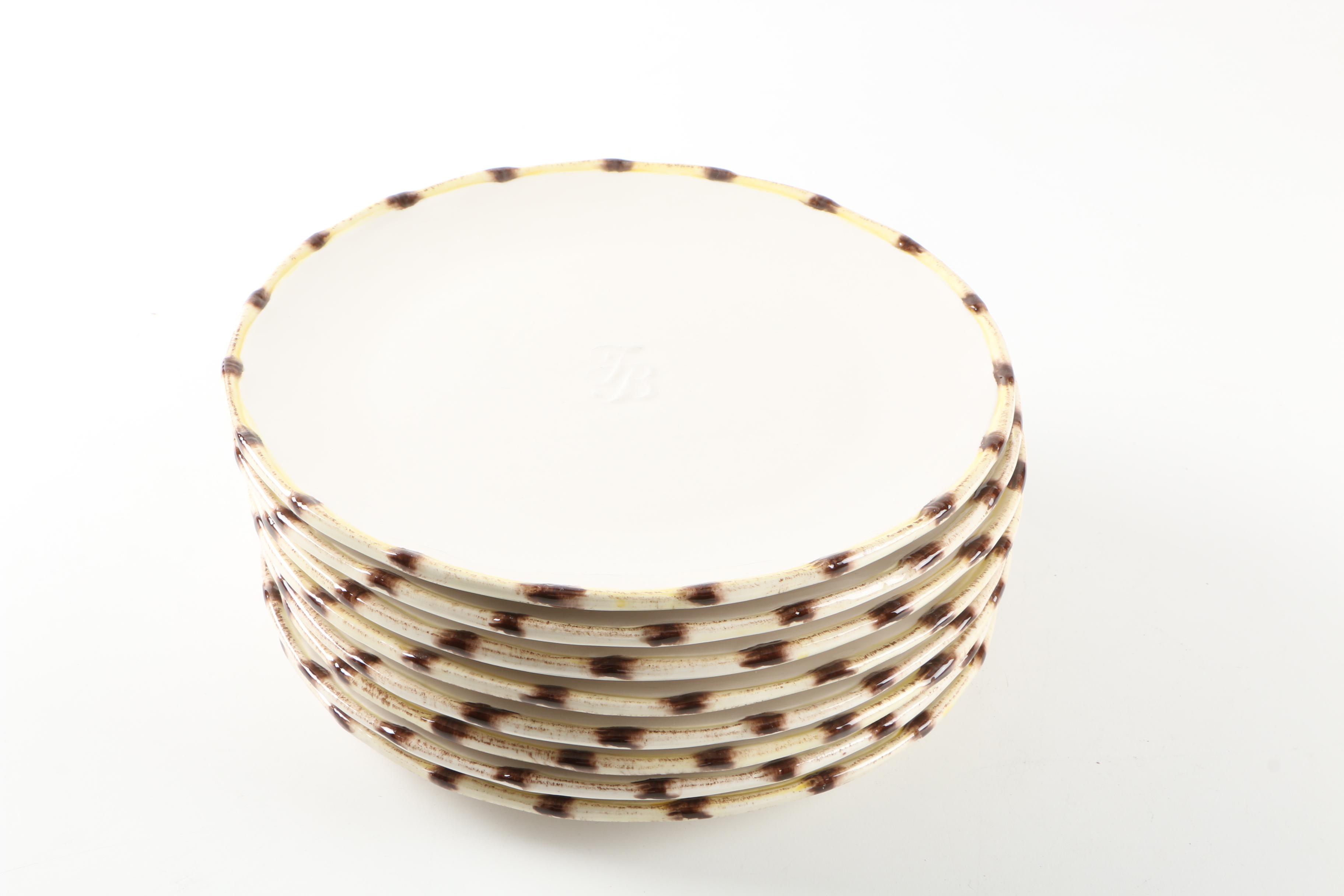 Tommy Bahama "Classic Woven" Ceramic Plates