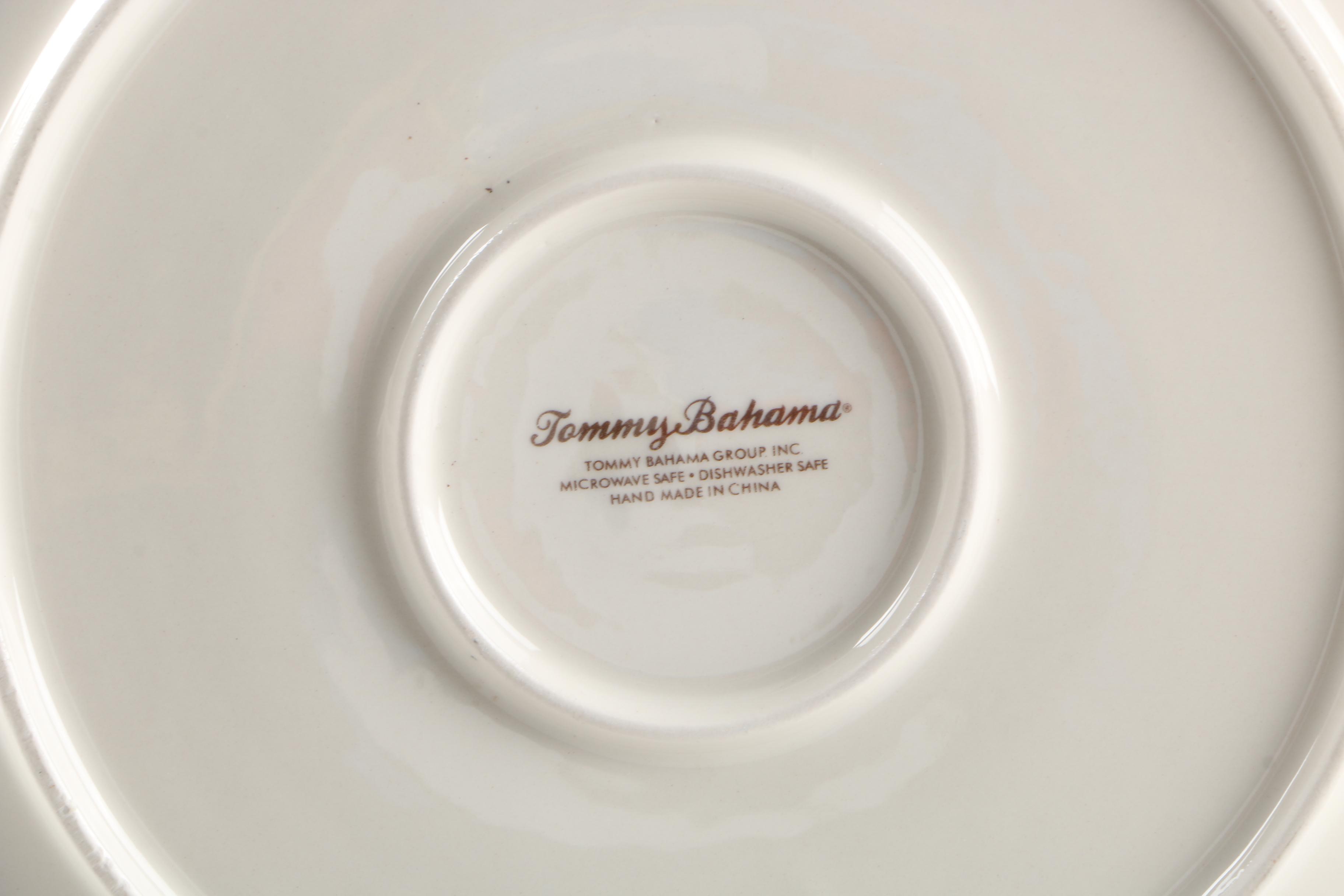 Tommy Bahama "Classic Woven" Ceramic Plates