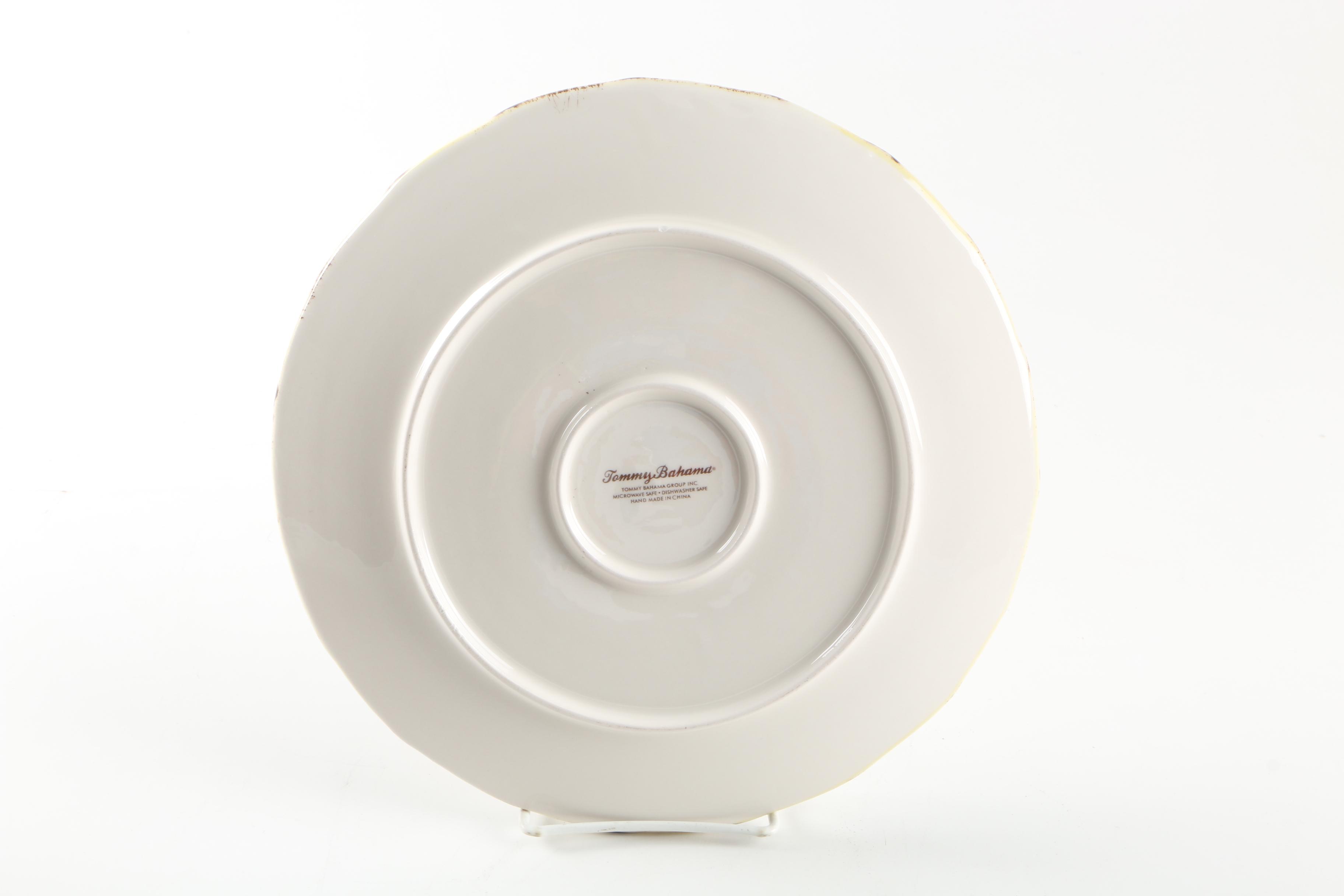 Tommy Bahama "Classic Woven" Ceramic Plates