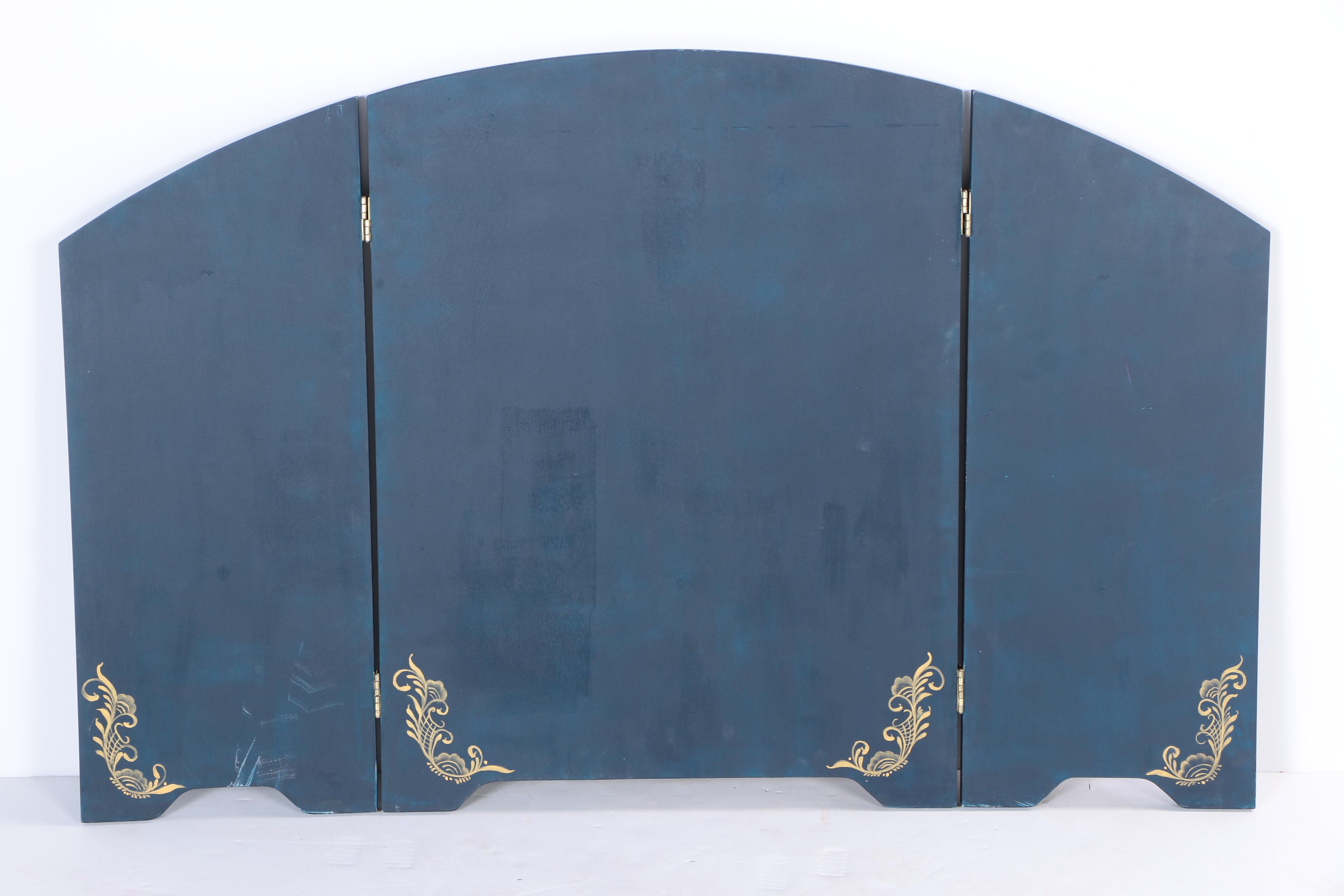 Hand Painted Wooden Fireplace Screen