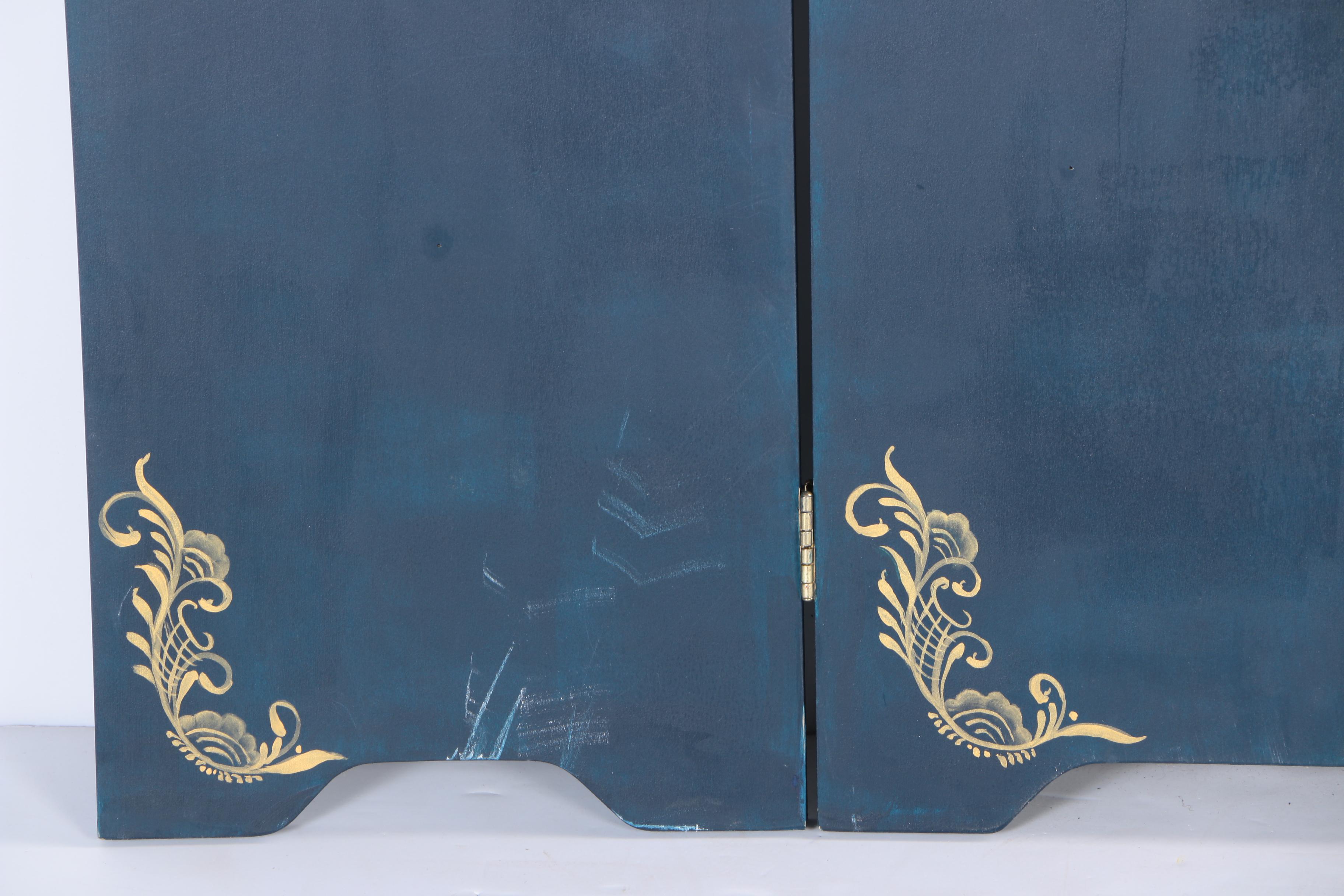 Hand Painted Wooden Fireplace Screen