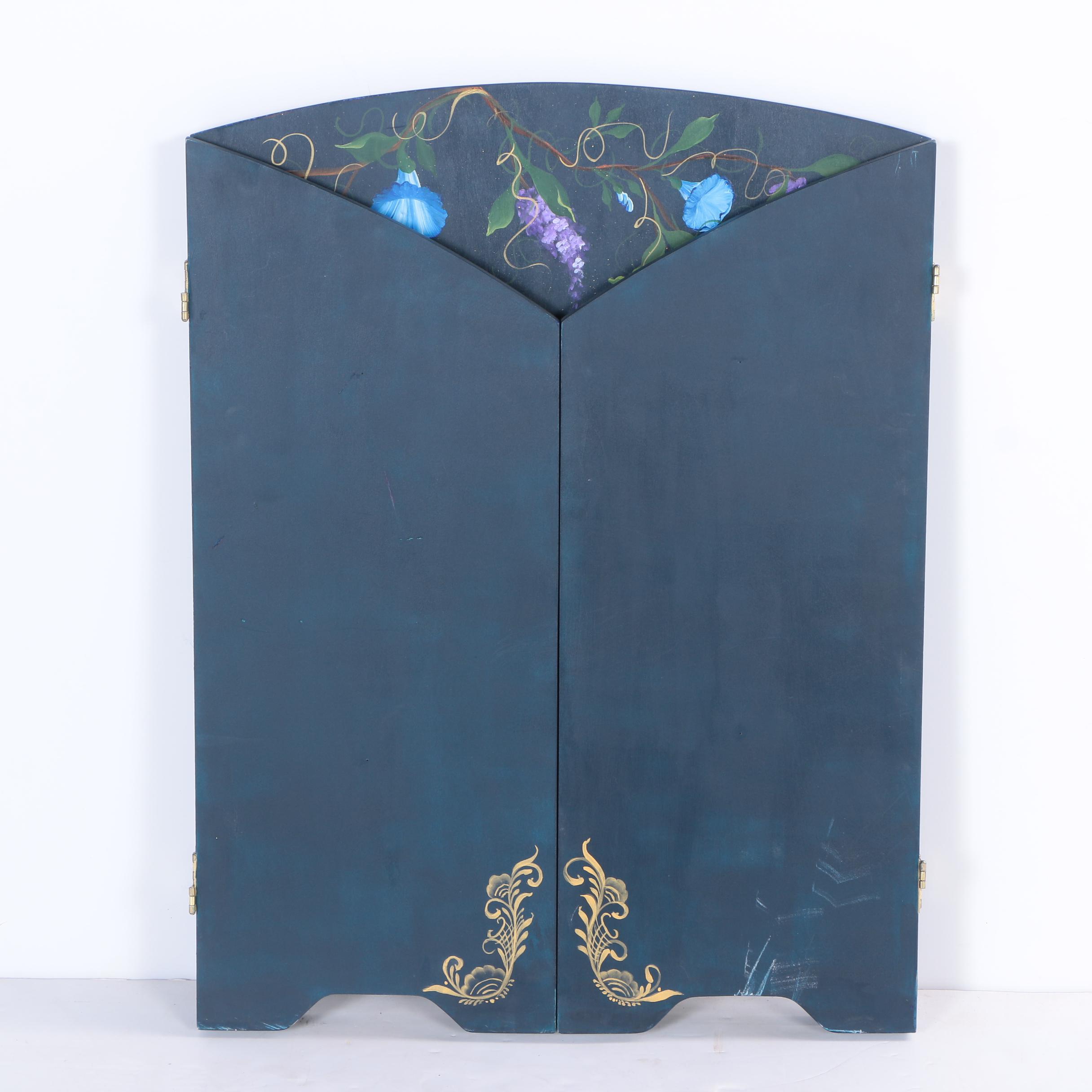 Hand Painted Wooden Fireplace Screen