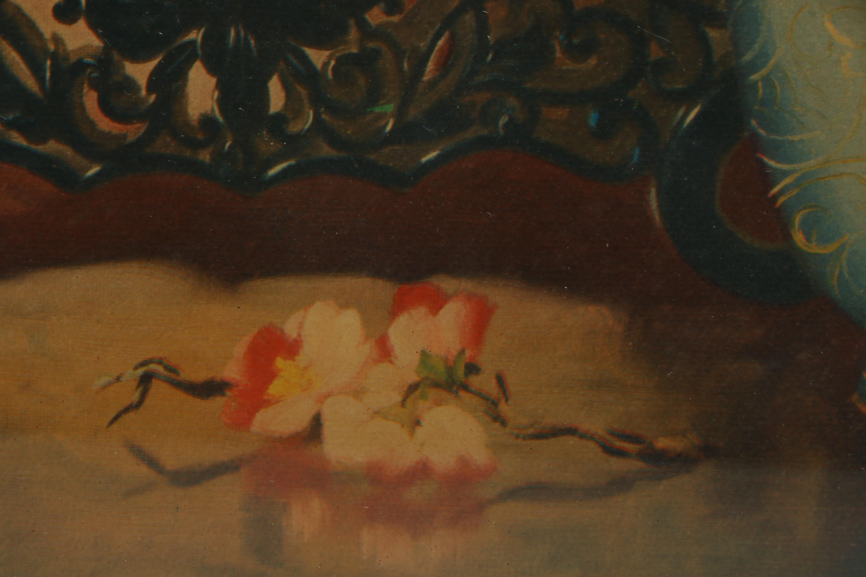 Vintage Mechanical Print on Paper of a Still Life