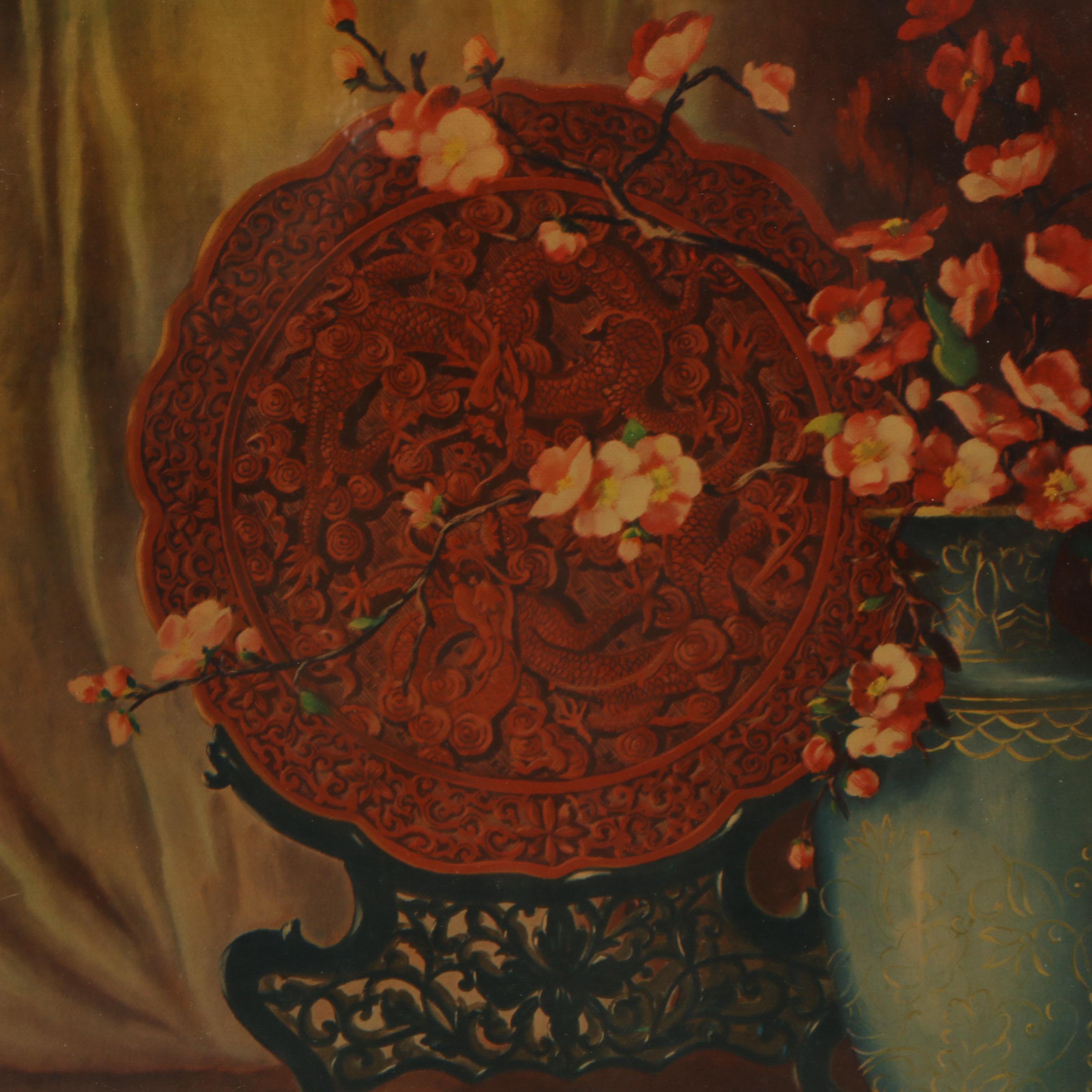 Vintage Mechanical Print on Paper of a Still Life