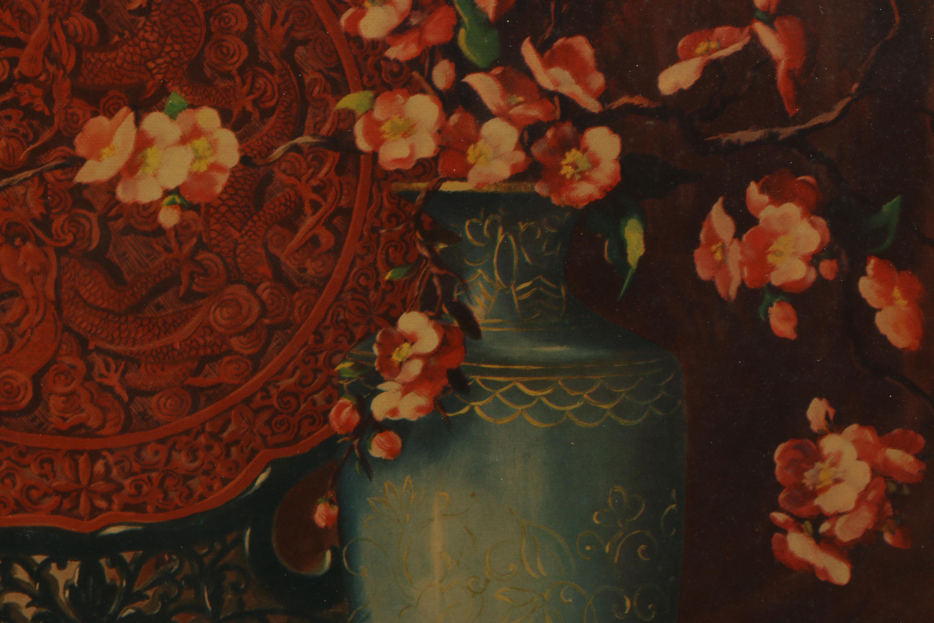 Vintage Mechanical Print on Paper of a Still Life