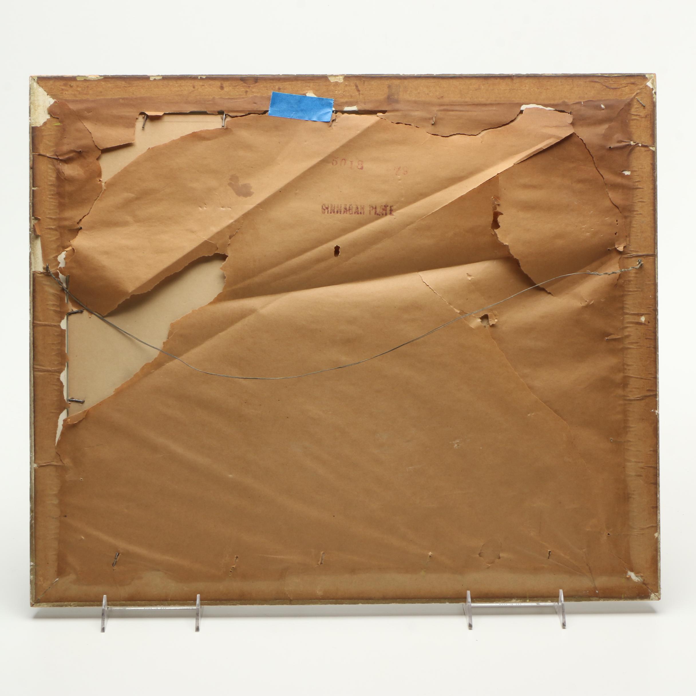 Vintage Mechanical Print on Paper of a Still Life