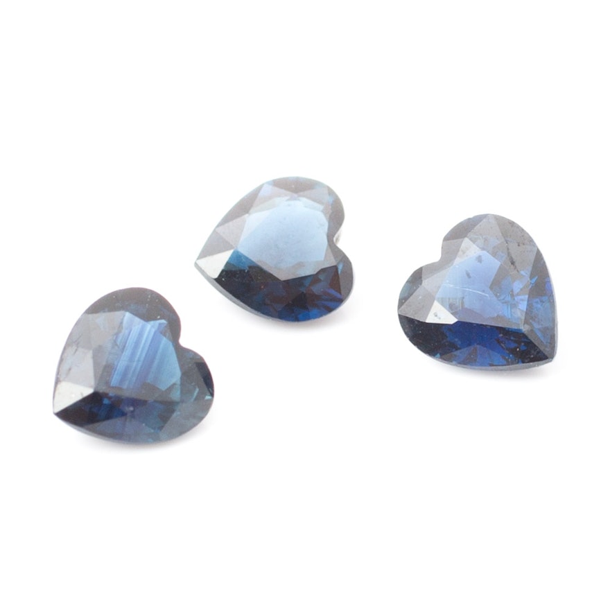 Loose Heart Shaped Sapphire Gemstones