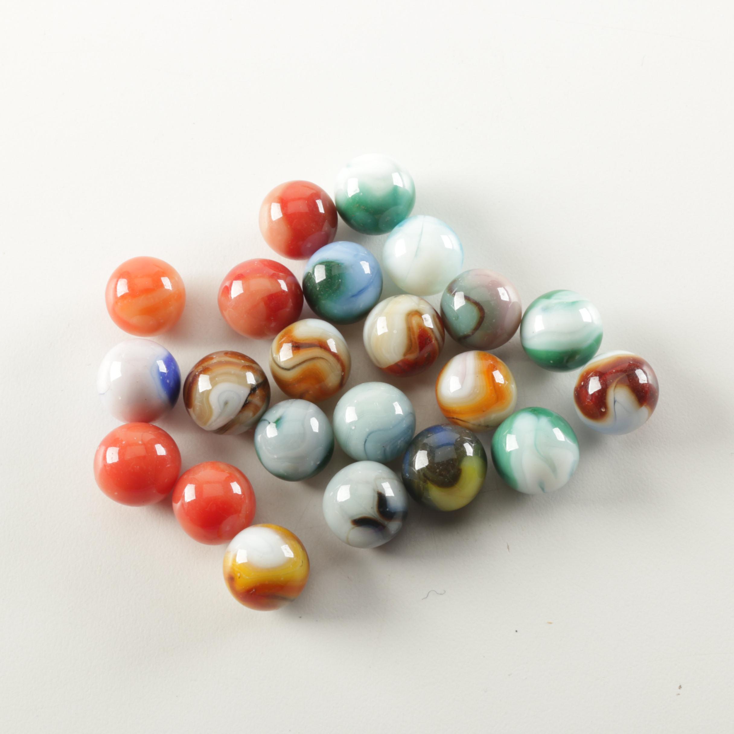 Vintage Handblown Glass Marble Collection