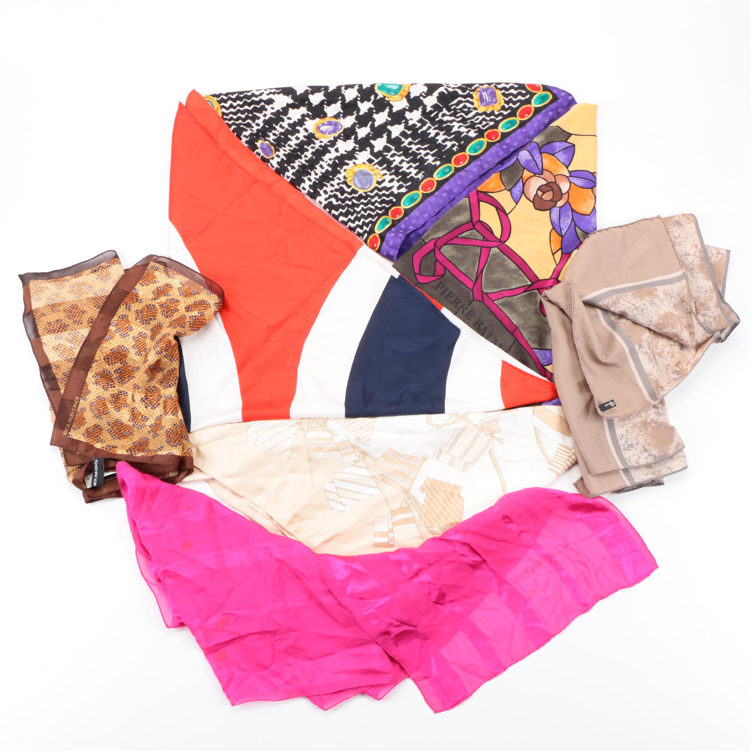 Designer Scarves Including Françoise Guerin and Pierre Balmain