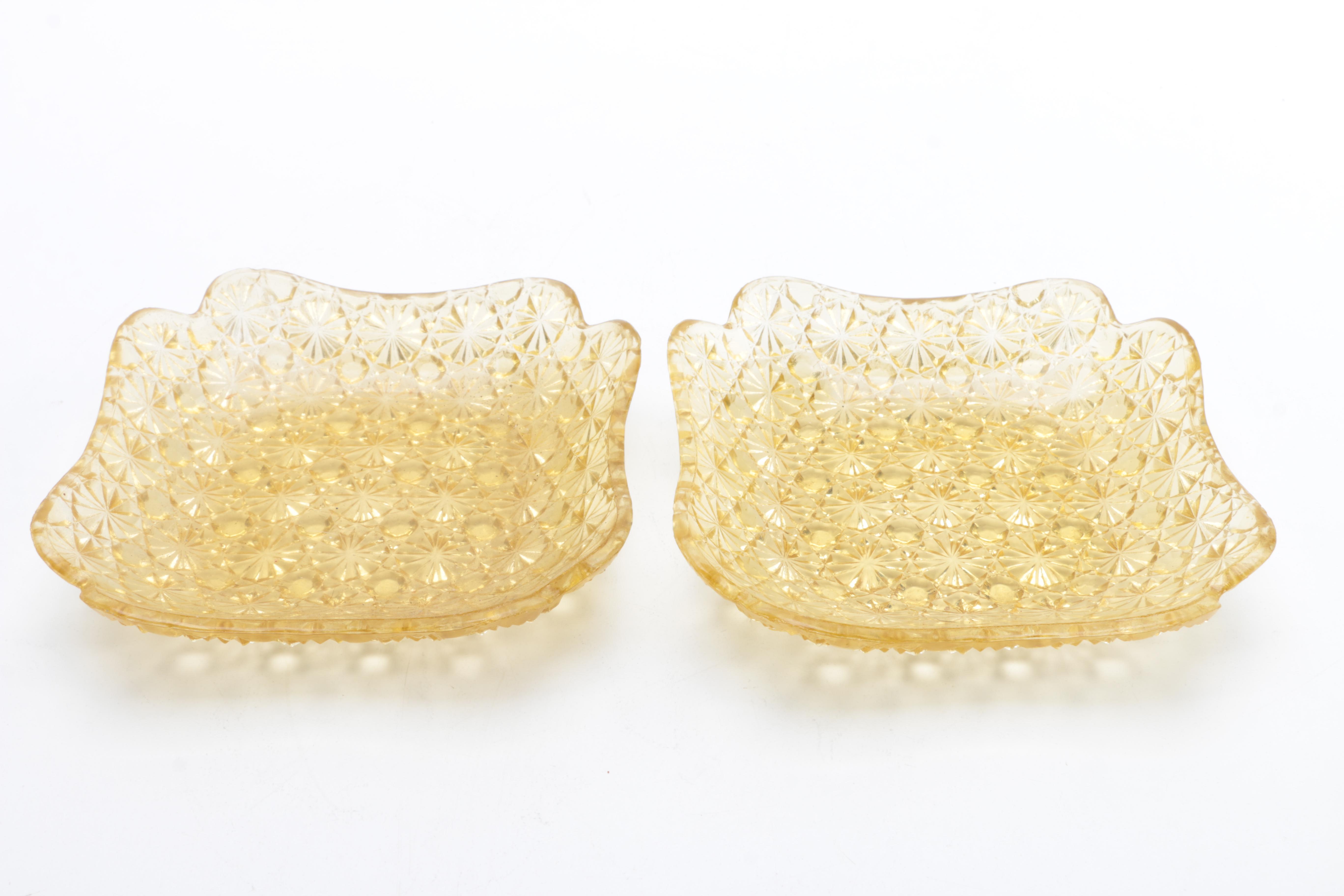 Vintage Ash Receivers and Small Glass Bowls