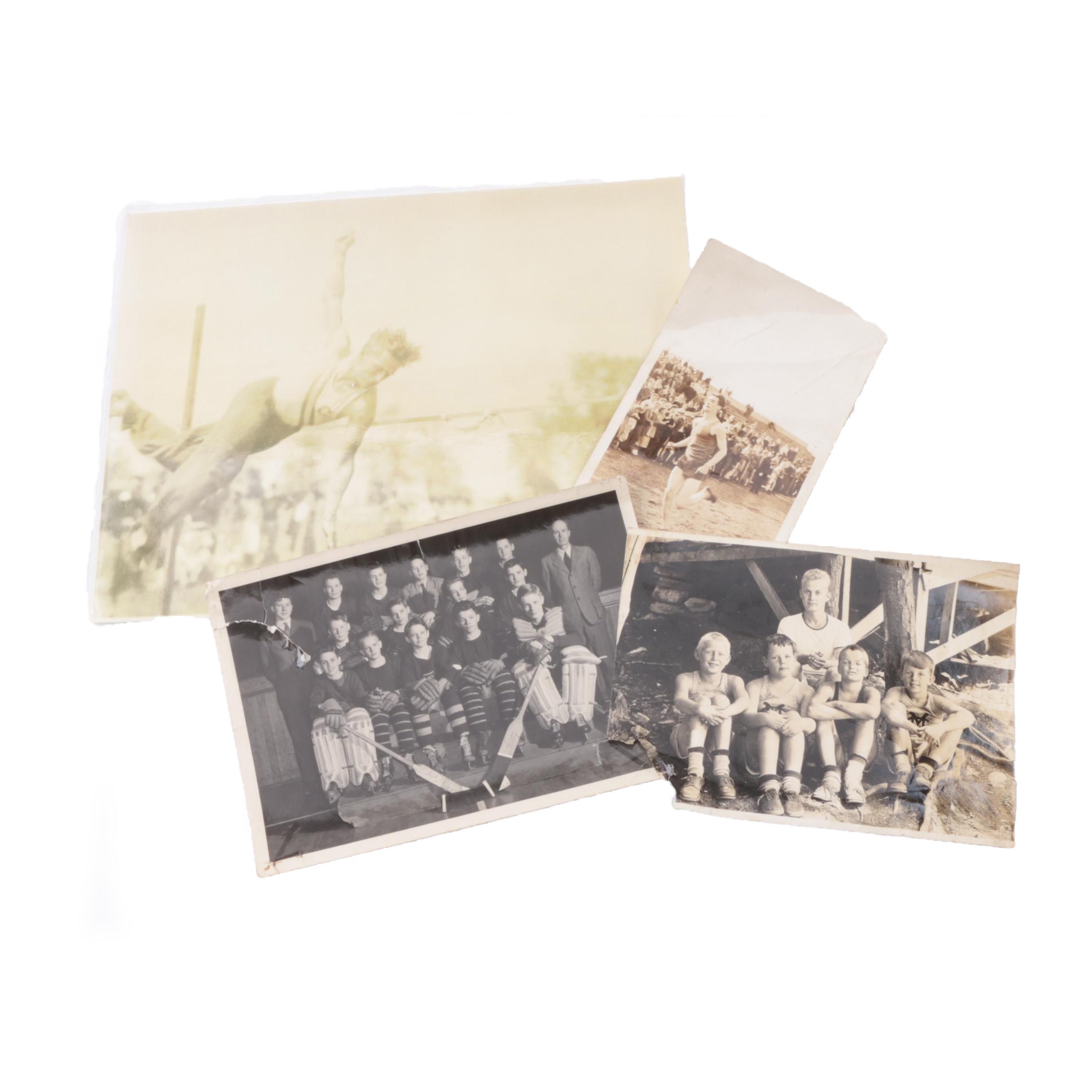 Vintage Gelatin Silver Photographs of Athletes and Others