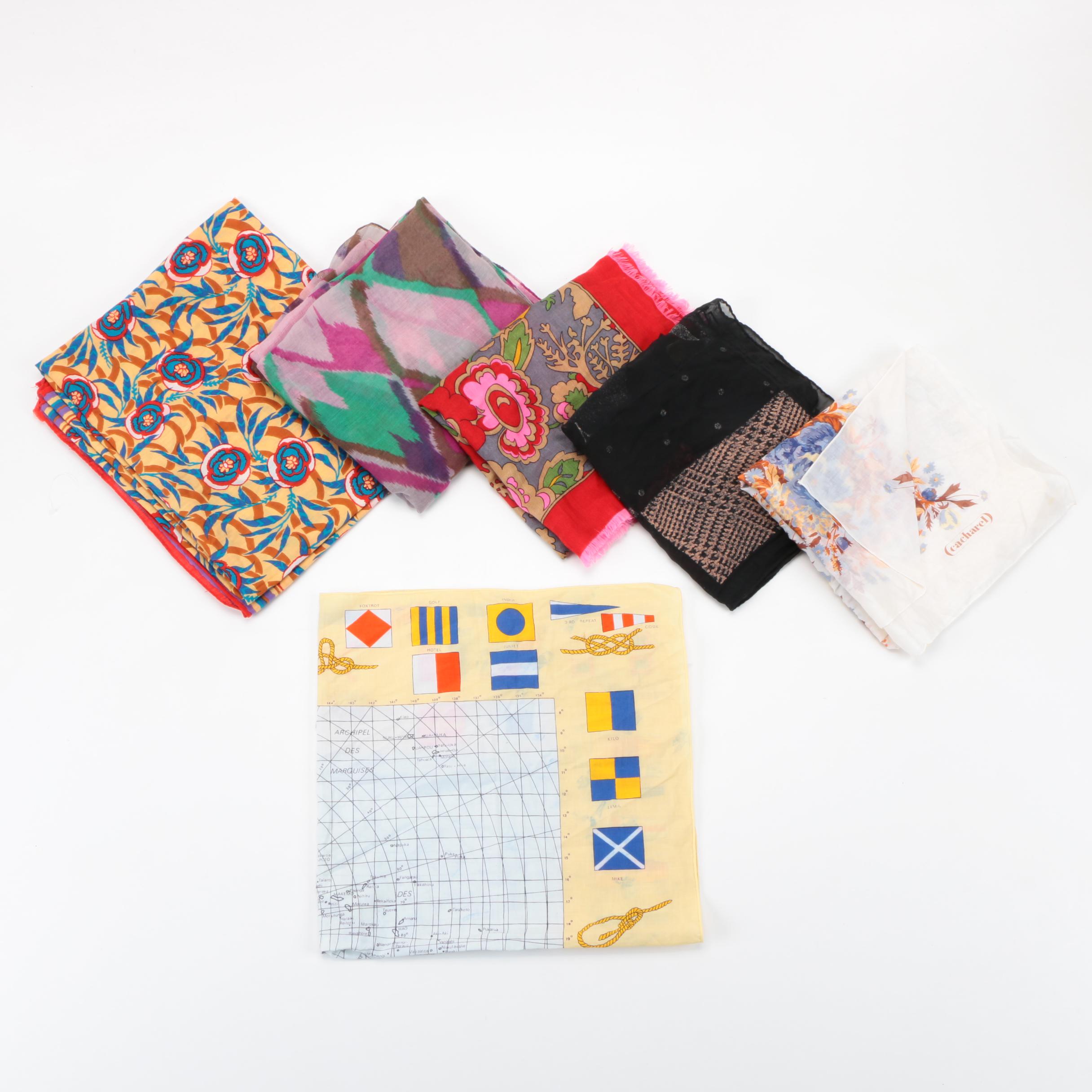 Scarf Collection Including Cacharel and Saks Fifth Avenue and Cacharel