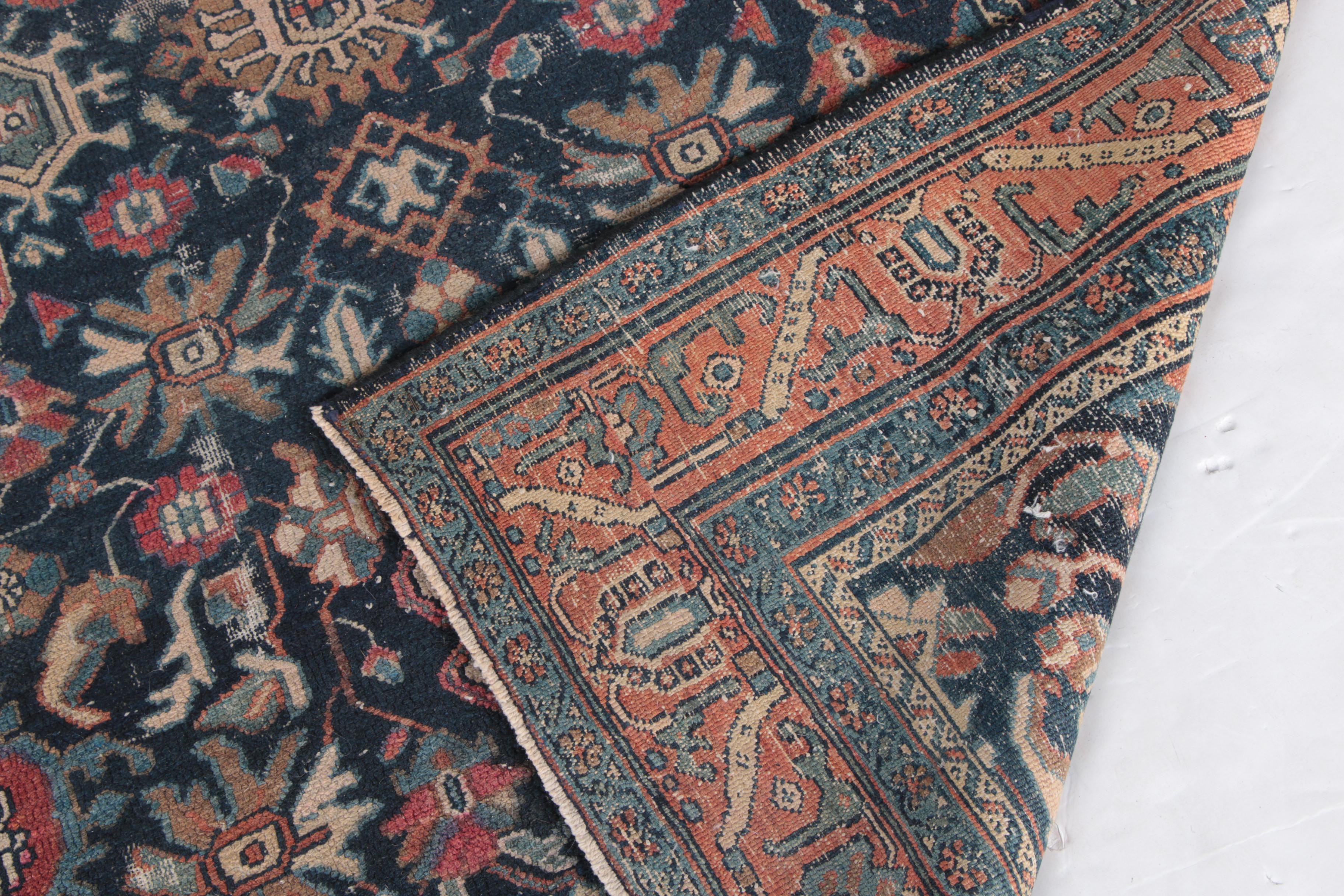 Hand-Knotted Persian Hamadan Wool Area Rug