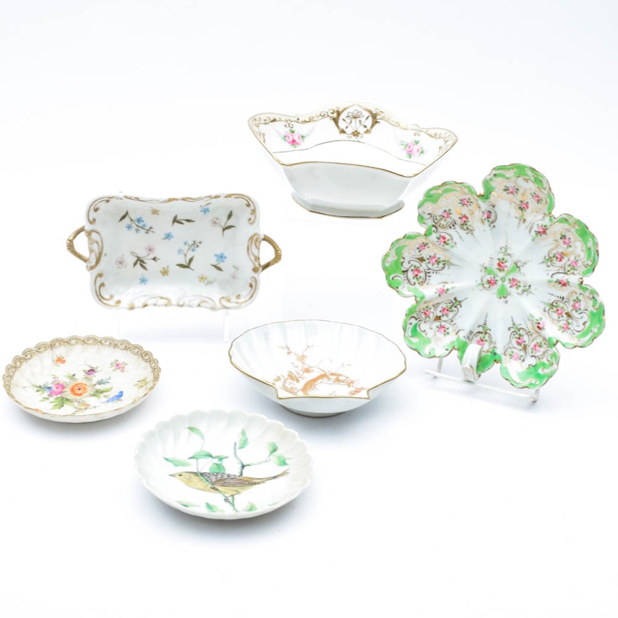 Vintage Trinket Dishes Featuring Limoges and Nippon