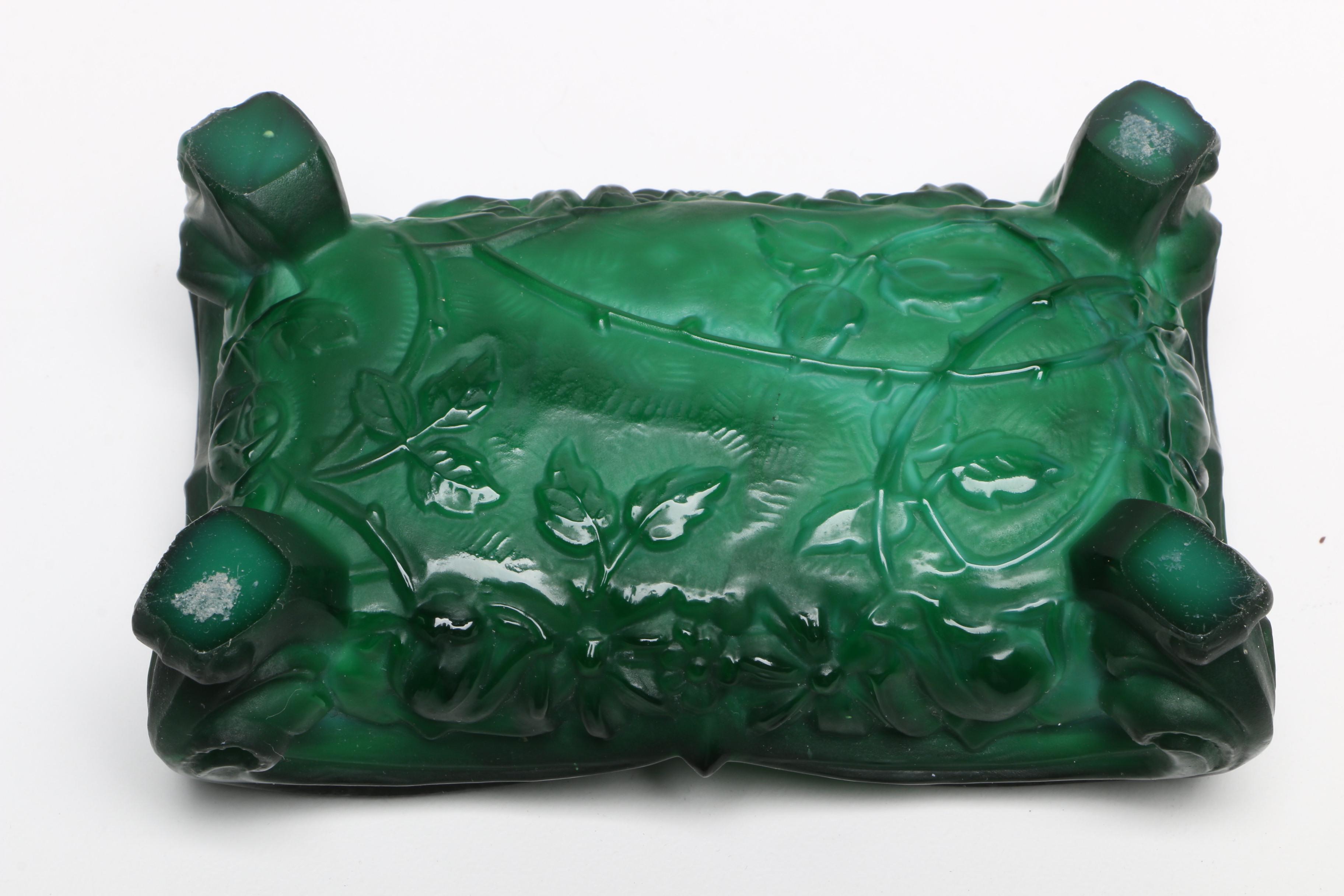 Glass Trinket Dishes and Cat Figurine