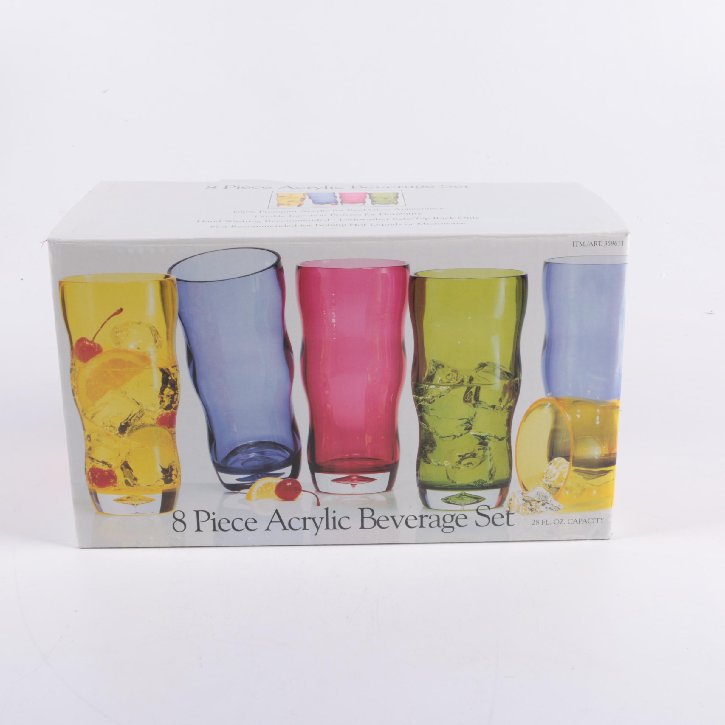 Colorful Acrylic Drinking Glasses