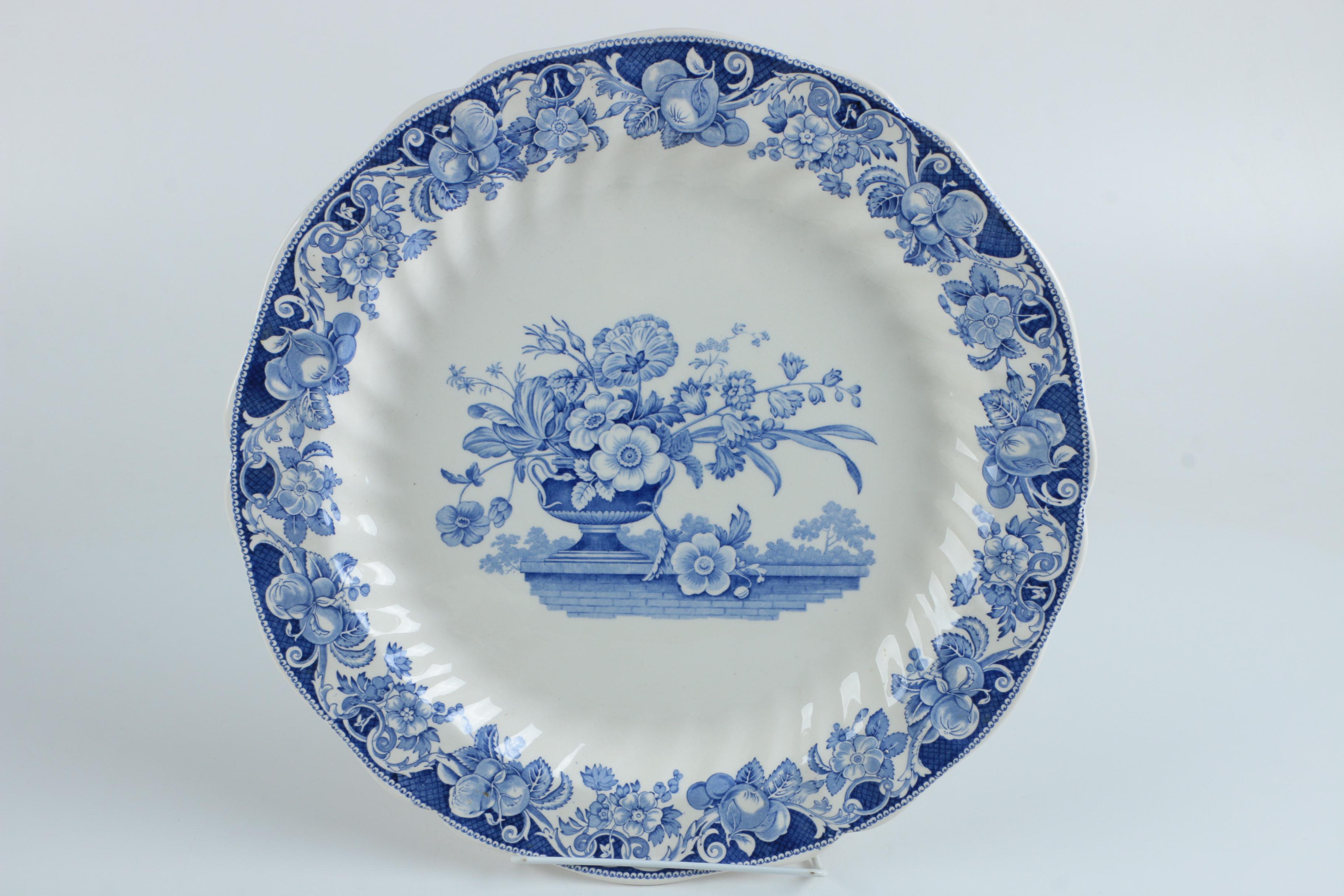 Royal Doulton "Pomeroy Blue" Ceramic Platter and Other Assorted Platters