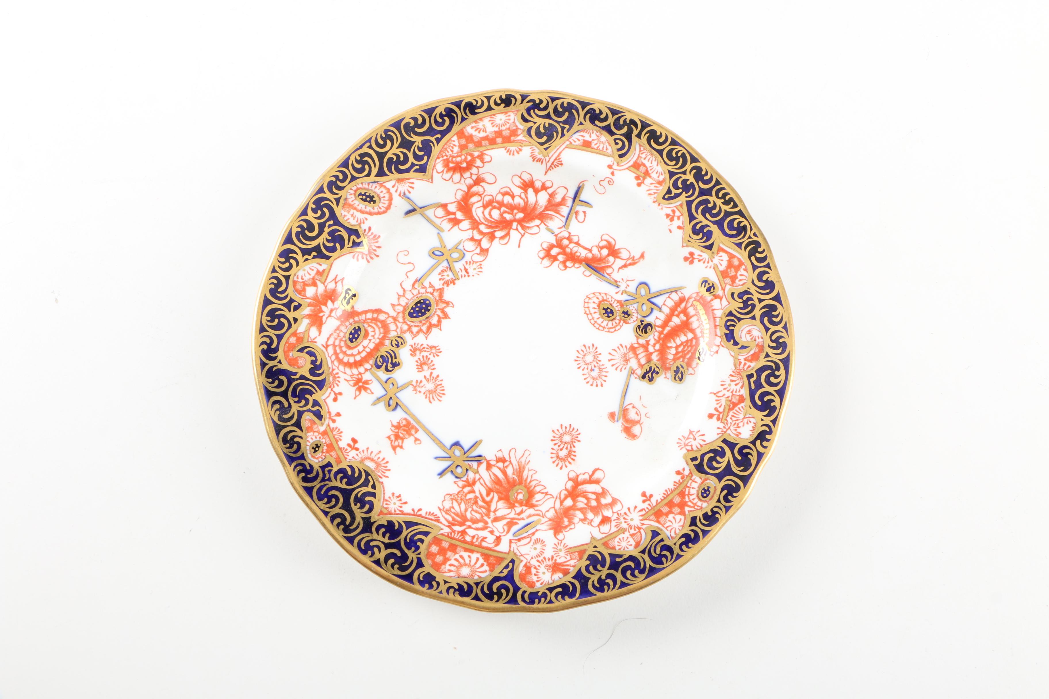 Antique Royal Crown Derby "Imari Scissors" Porcelain Tableware