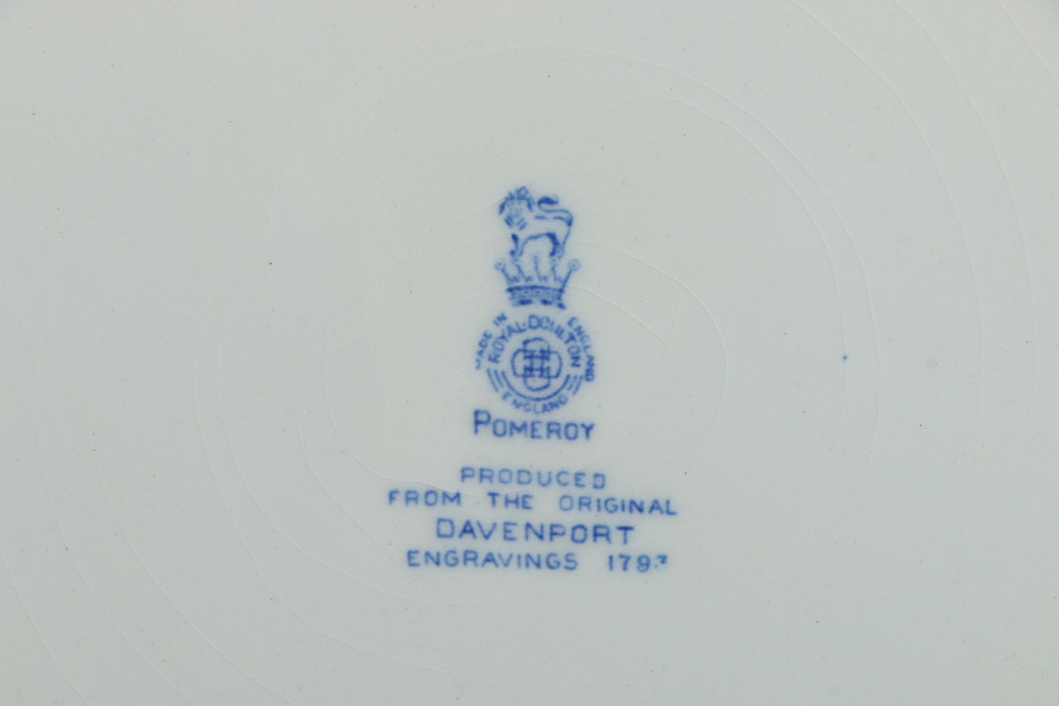 Royal Doulton "Pomeroy Blue" Ceramic Platter and Other Assorted Platters