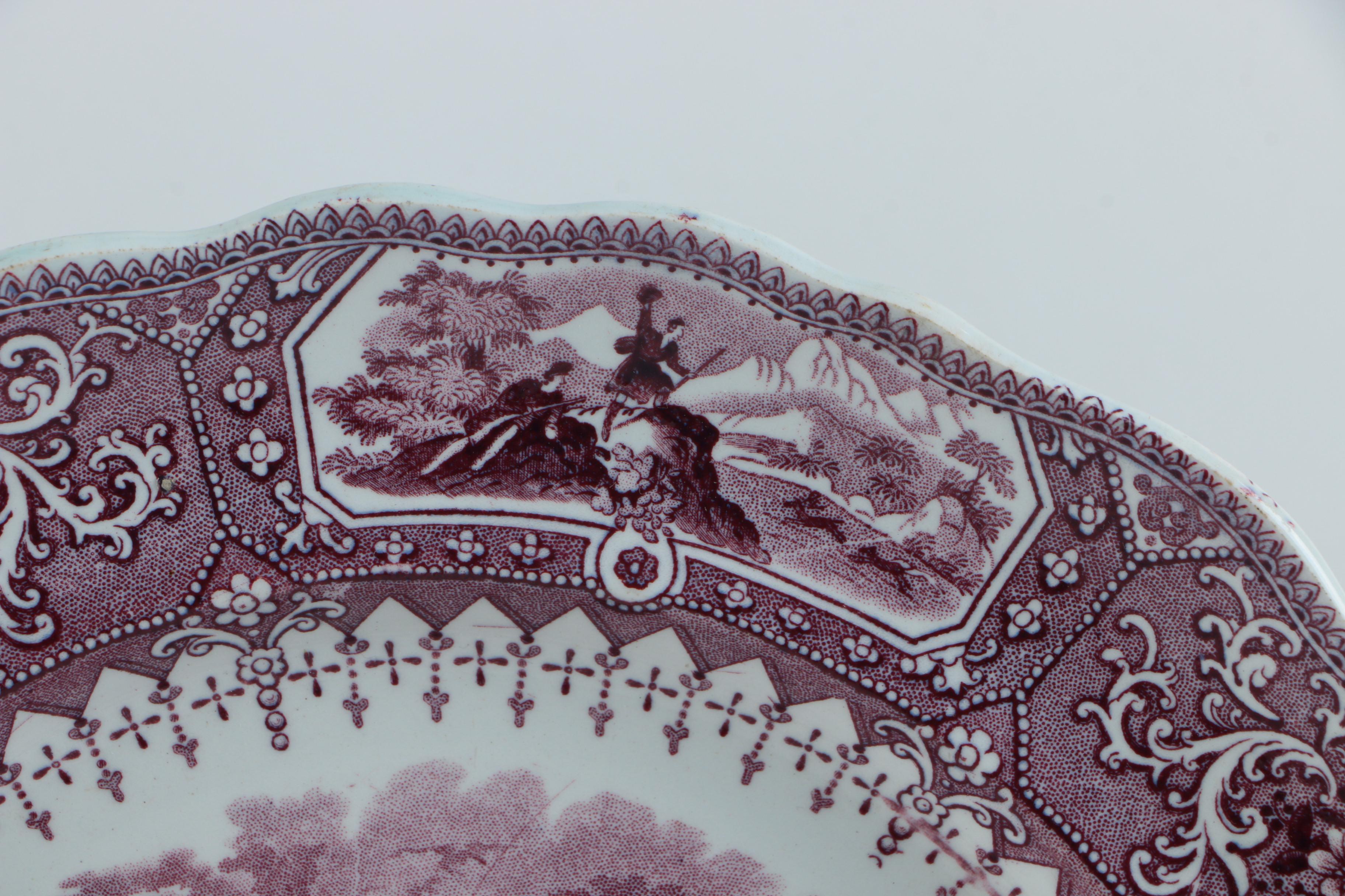 Royal Doulton "Pomeroy Blue" Ceramic Platter and Other Assorted Platters