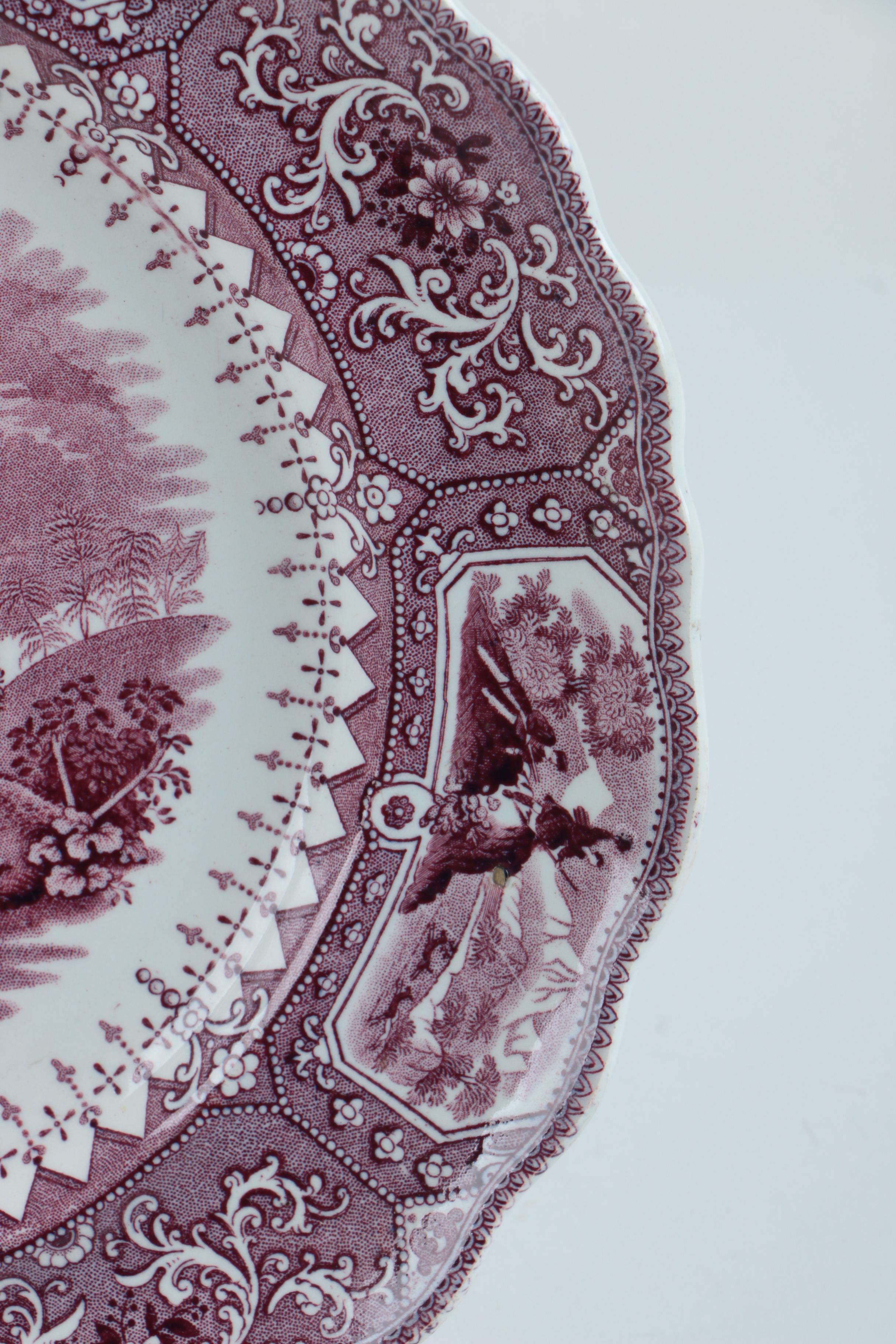 Royal Doulton "Pomeroy Blue" Ceramic Platter and Other Assorted Platters