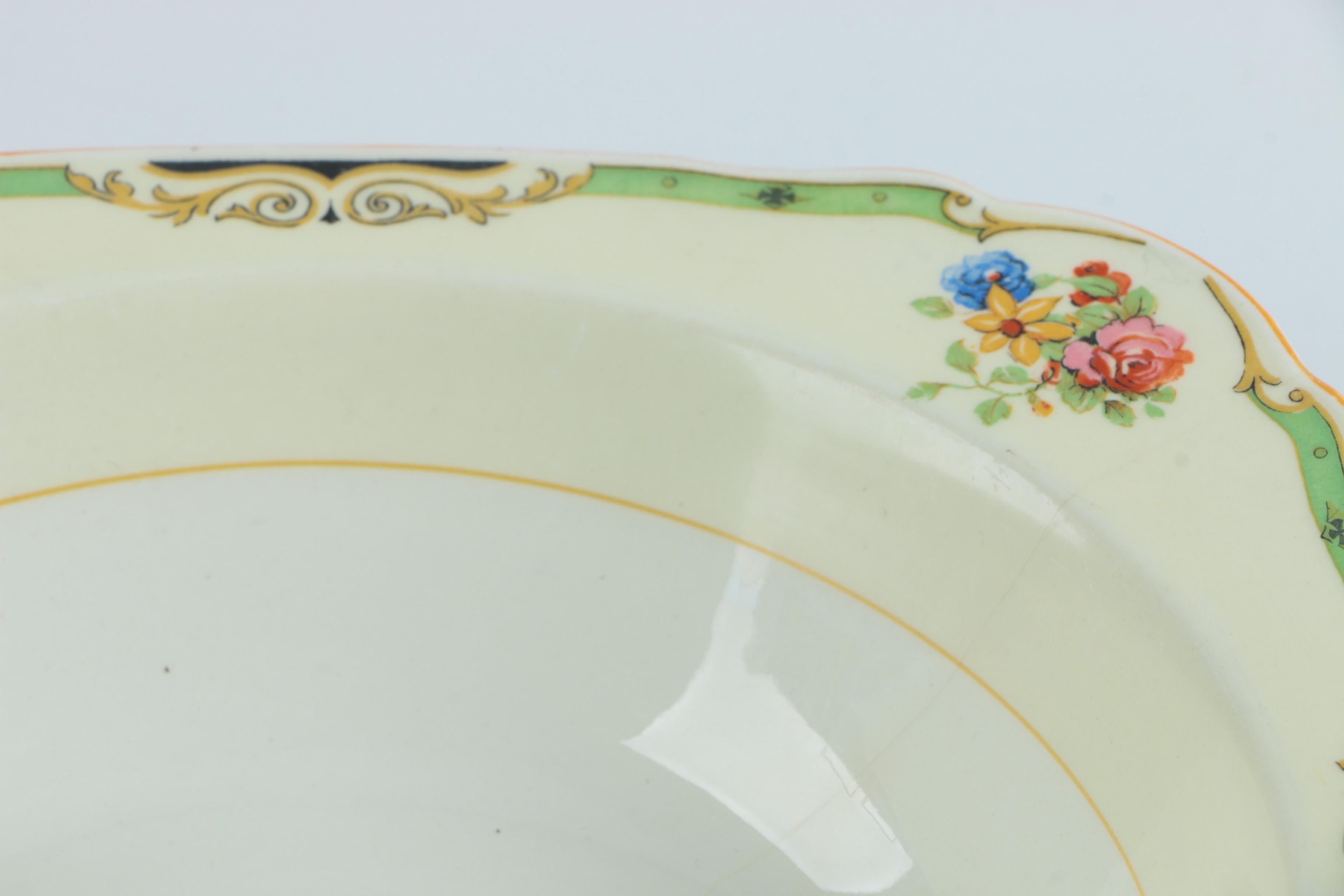 Royal Doulton "Pomeroy Blue" Ceramic Platter and Other Assorted Platters