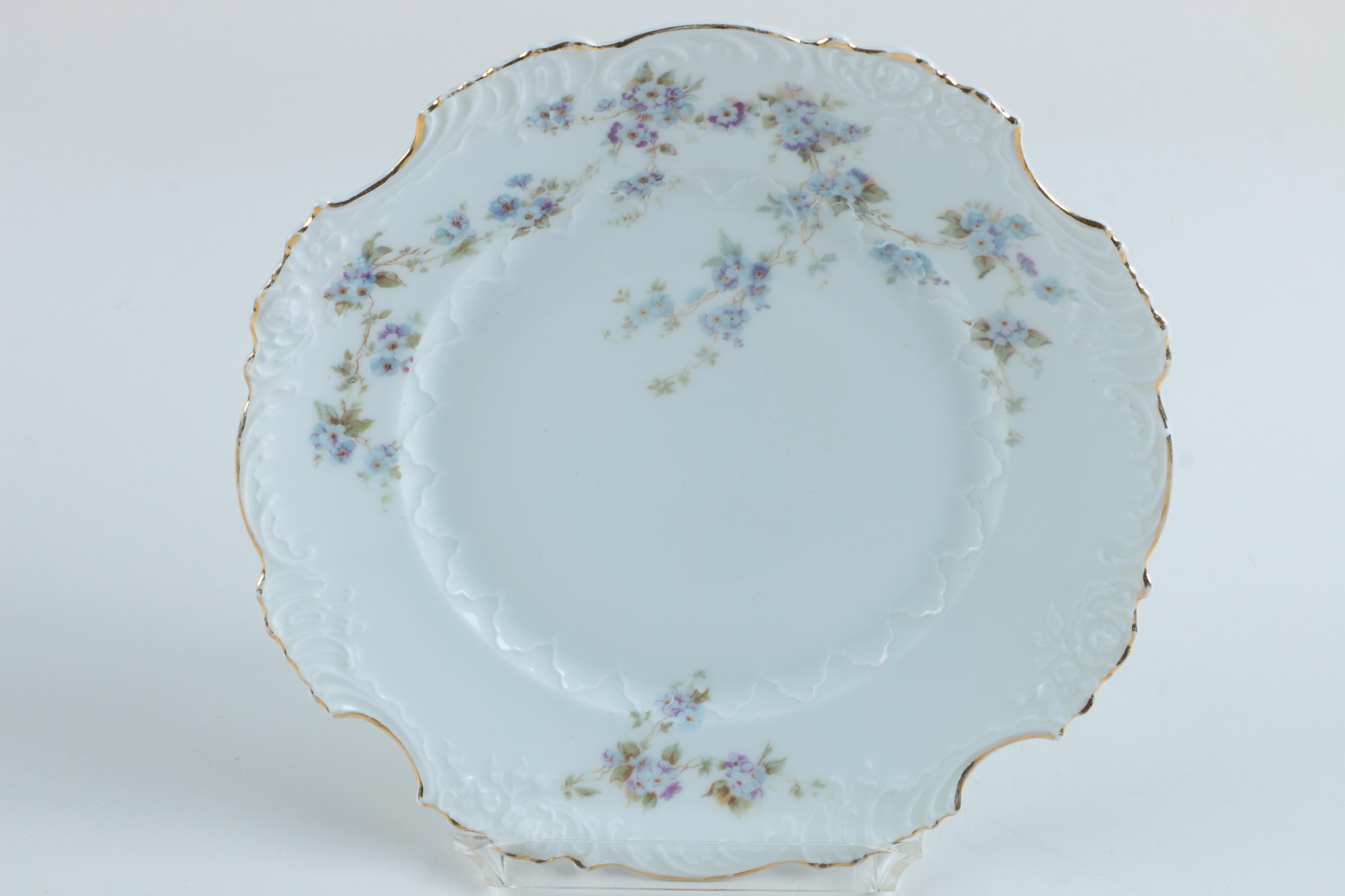 Royal Doulton "Pomeroy Blue" Ceramic Platter and Other Assorted Platters