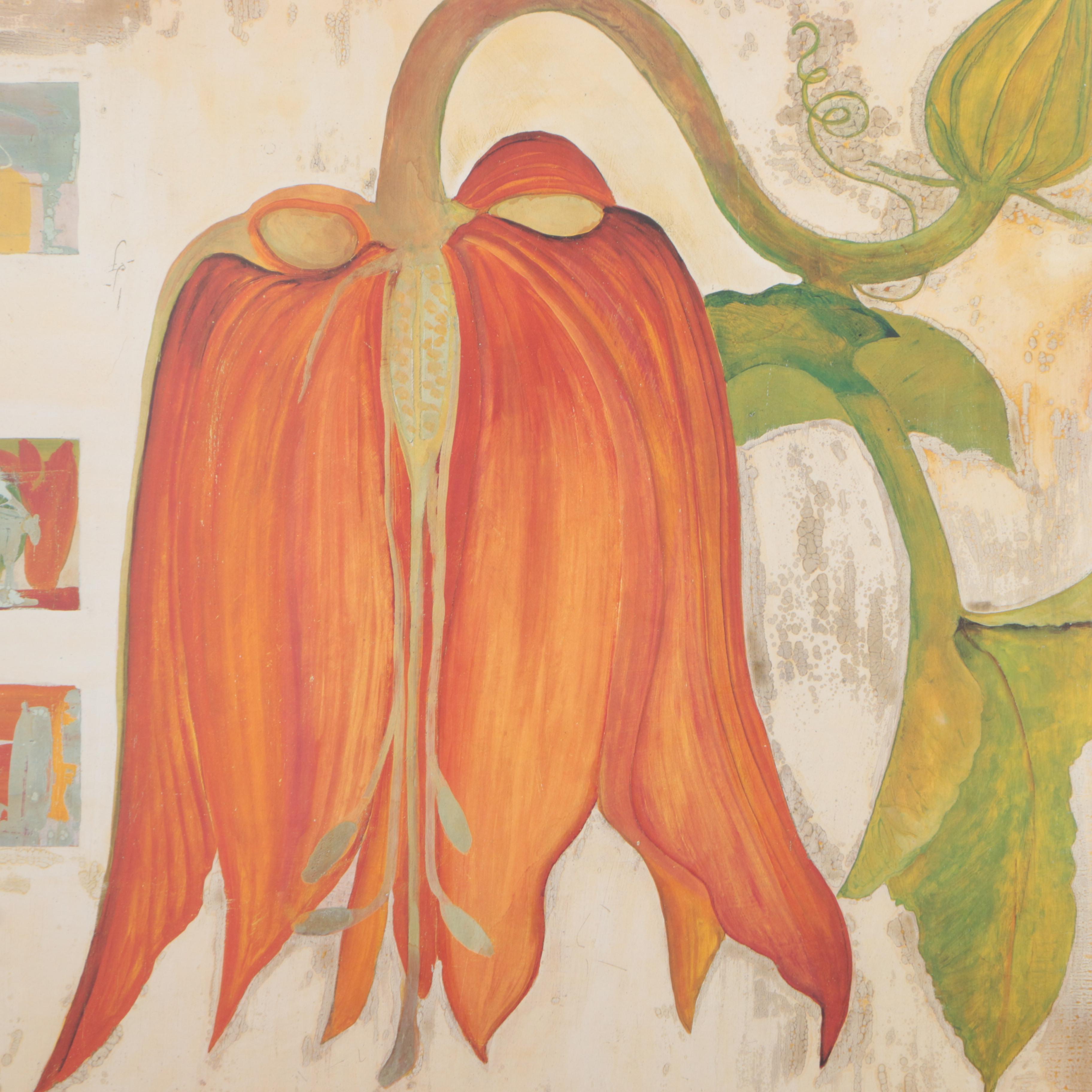 After Rose Richter Armgart Offset Lithograph "California Flower"