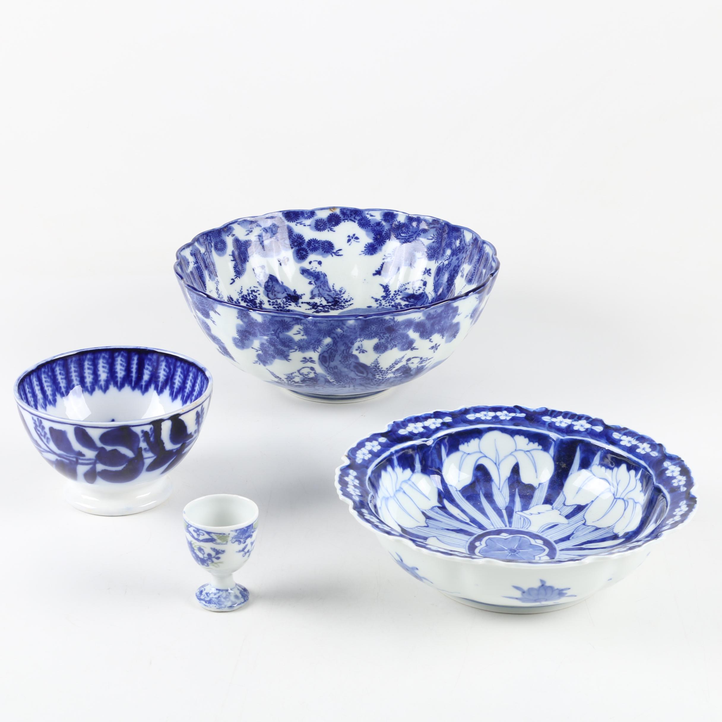 Chinese Porcelain Bowls and Egg Cup