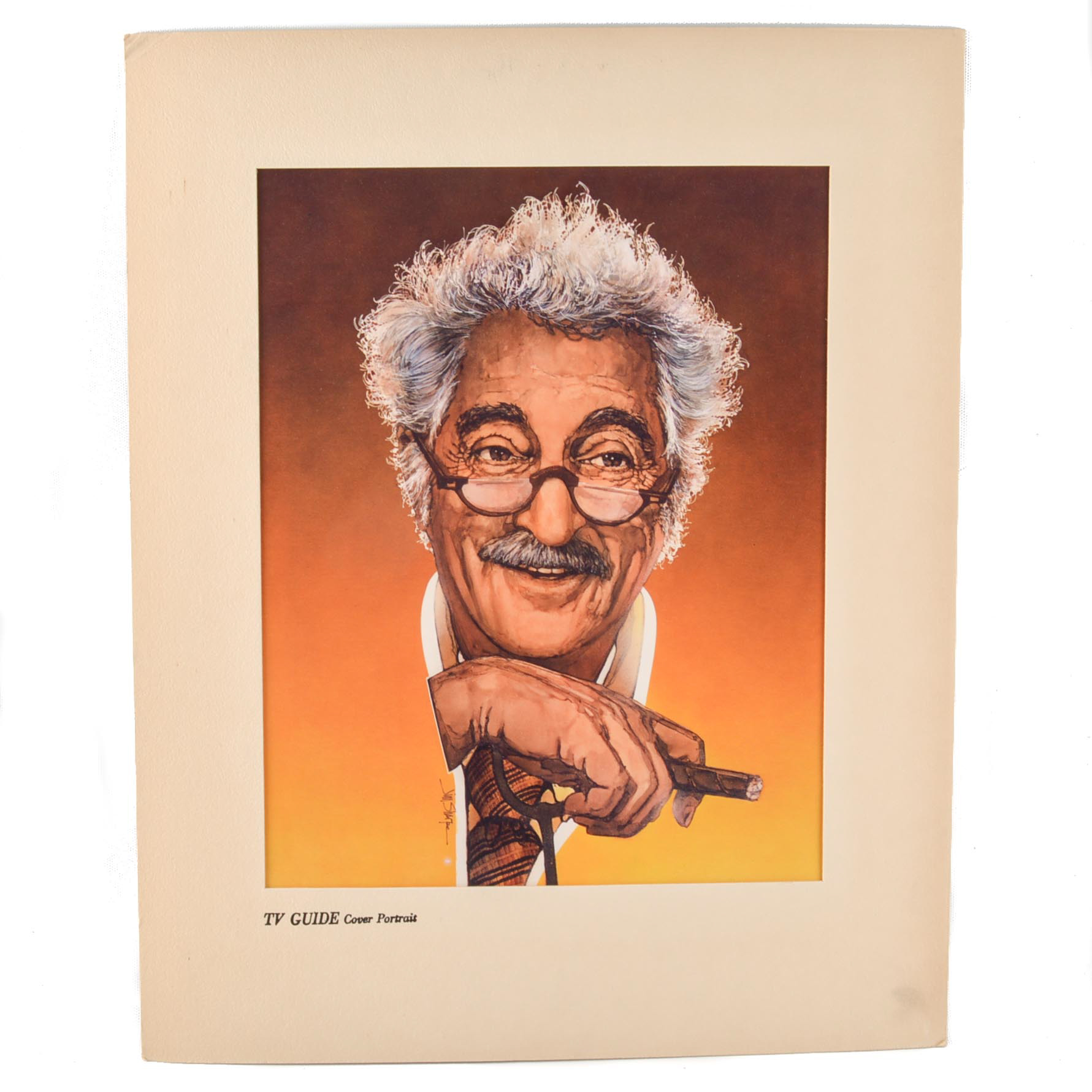 Three Vintage TV Guide Cover Portrait Prints, Circa 1976