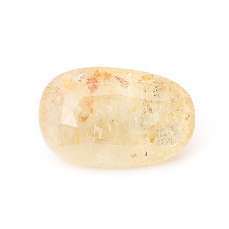 6.35 CT Loose Yellow Sapphire Gemstone