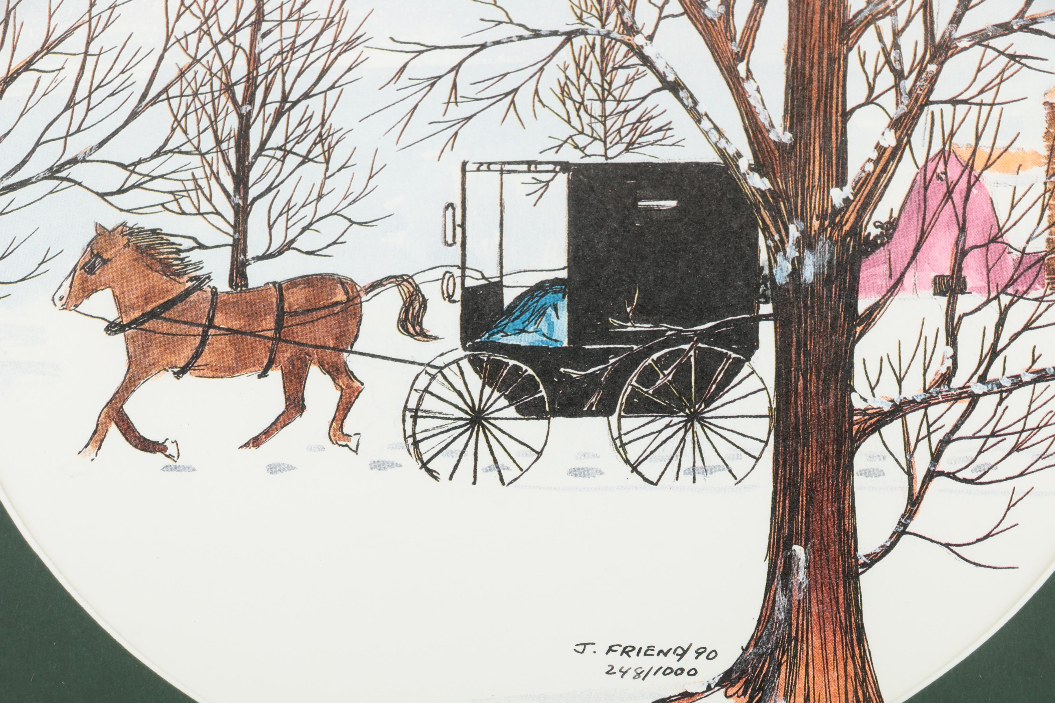 James G. Friend Limited Edition Reproduction Print "Amish Trotter"