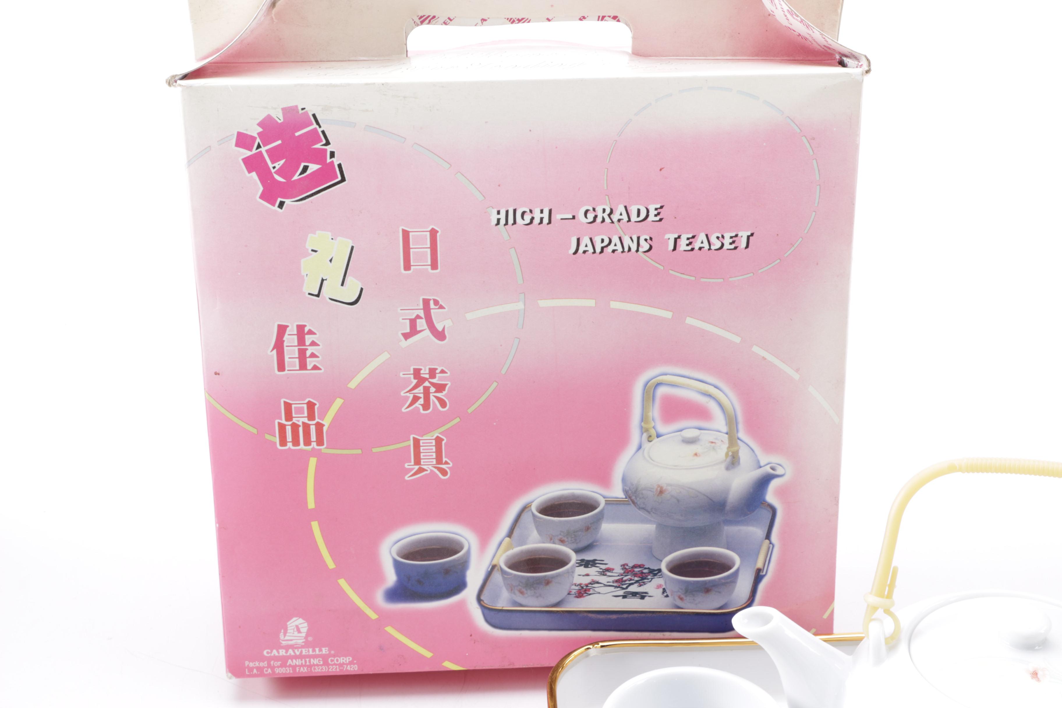 Japanese Tea Set and Serving Dish