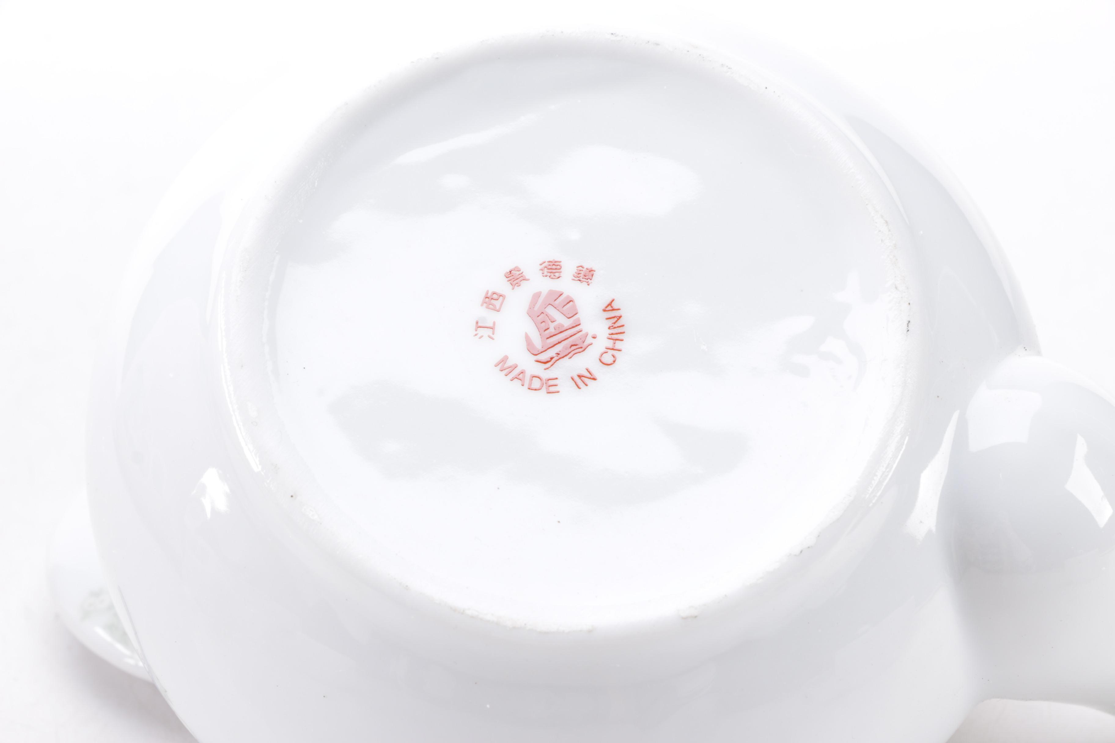 Japanese Tea Set and Serving Dish