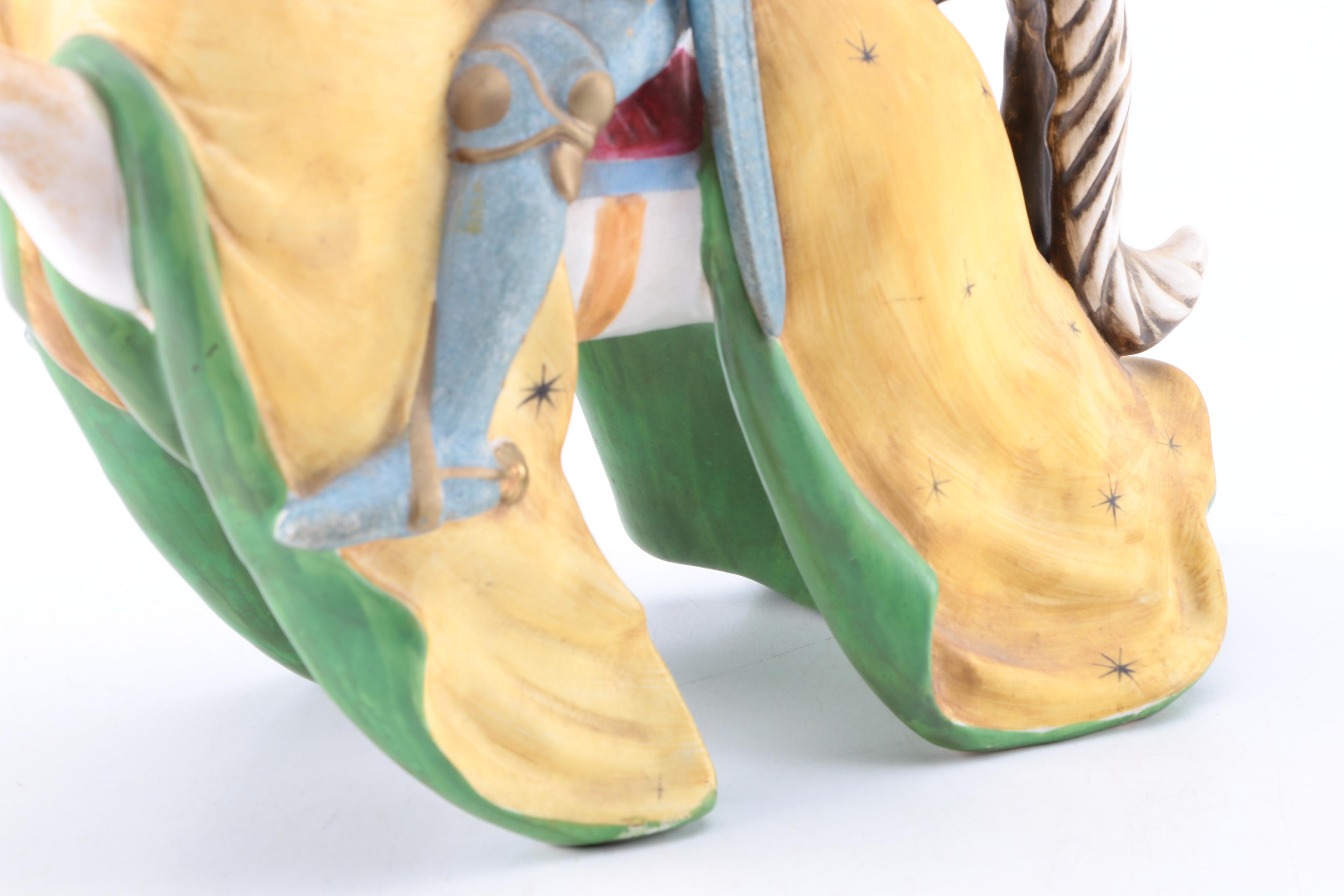 Vintage Ceramic Knight and Unicorn Figurine