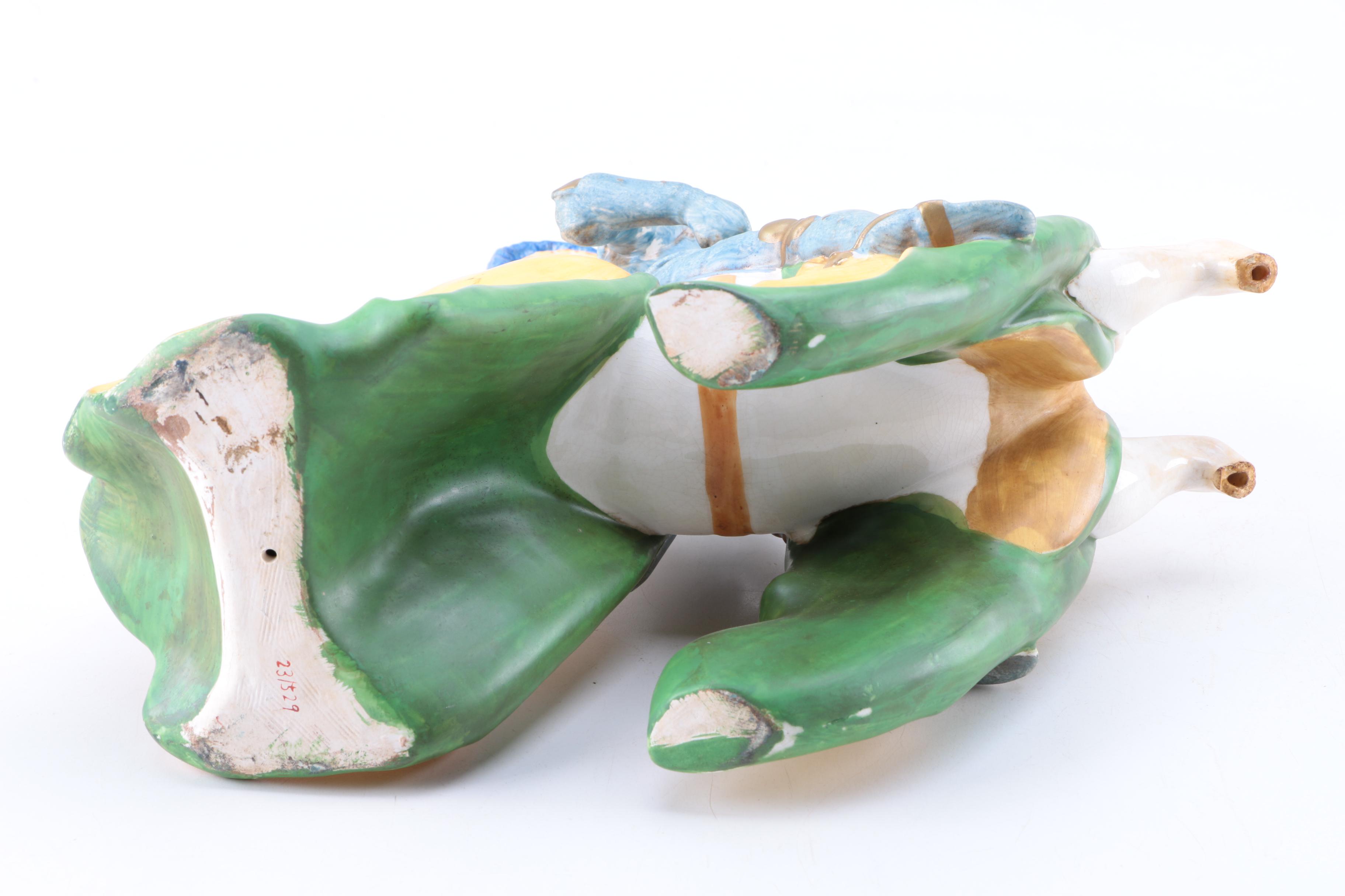 Vintage Ceramic Knight and Unicorn Figurine