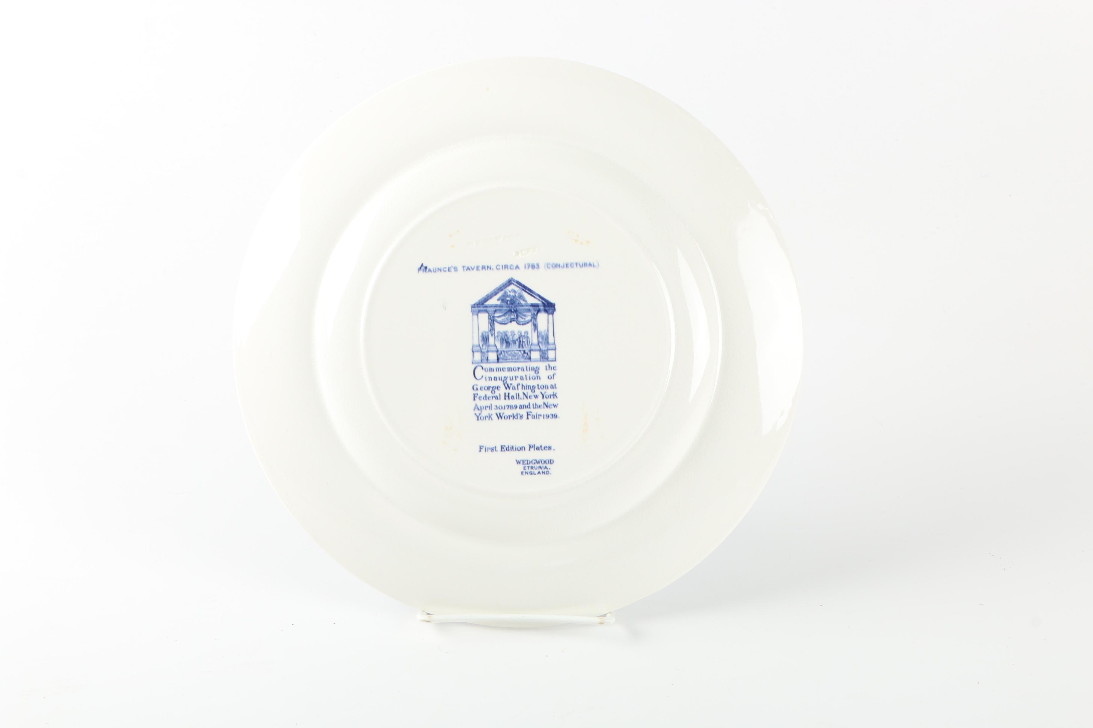 Wedgwood George Washington Inaugural Commemorative Plates