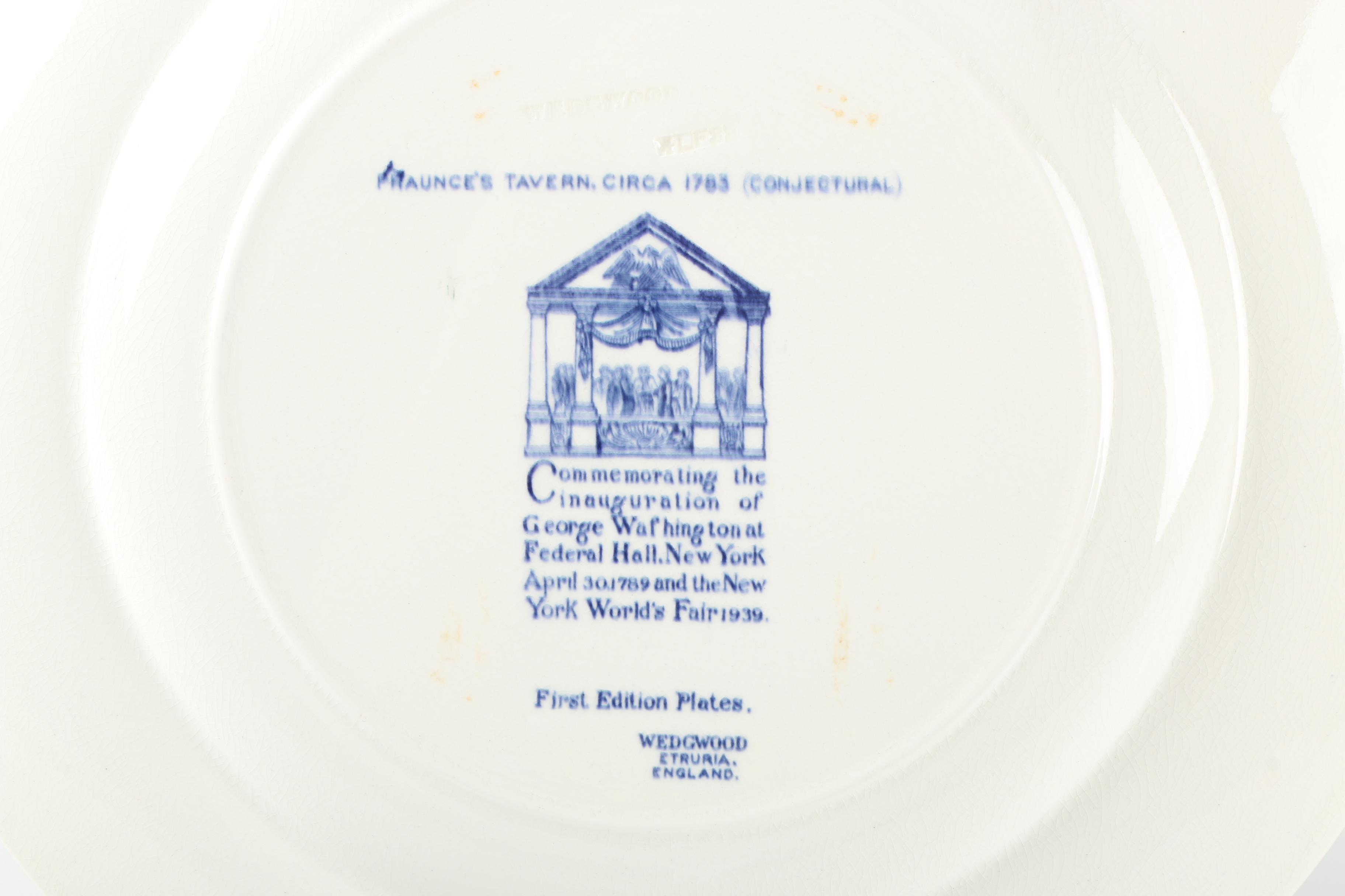 Wedgwood George Washington Inaugural Commemorative Plates