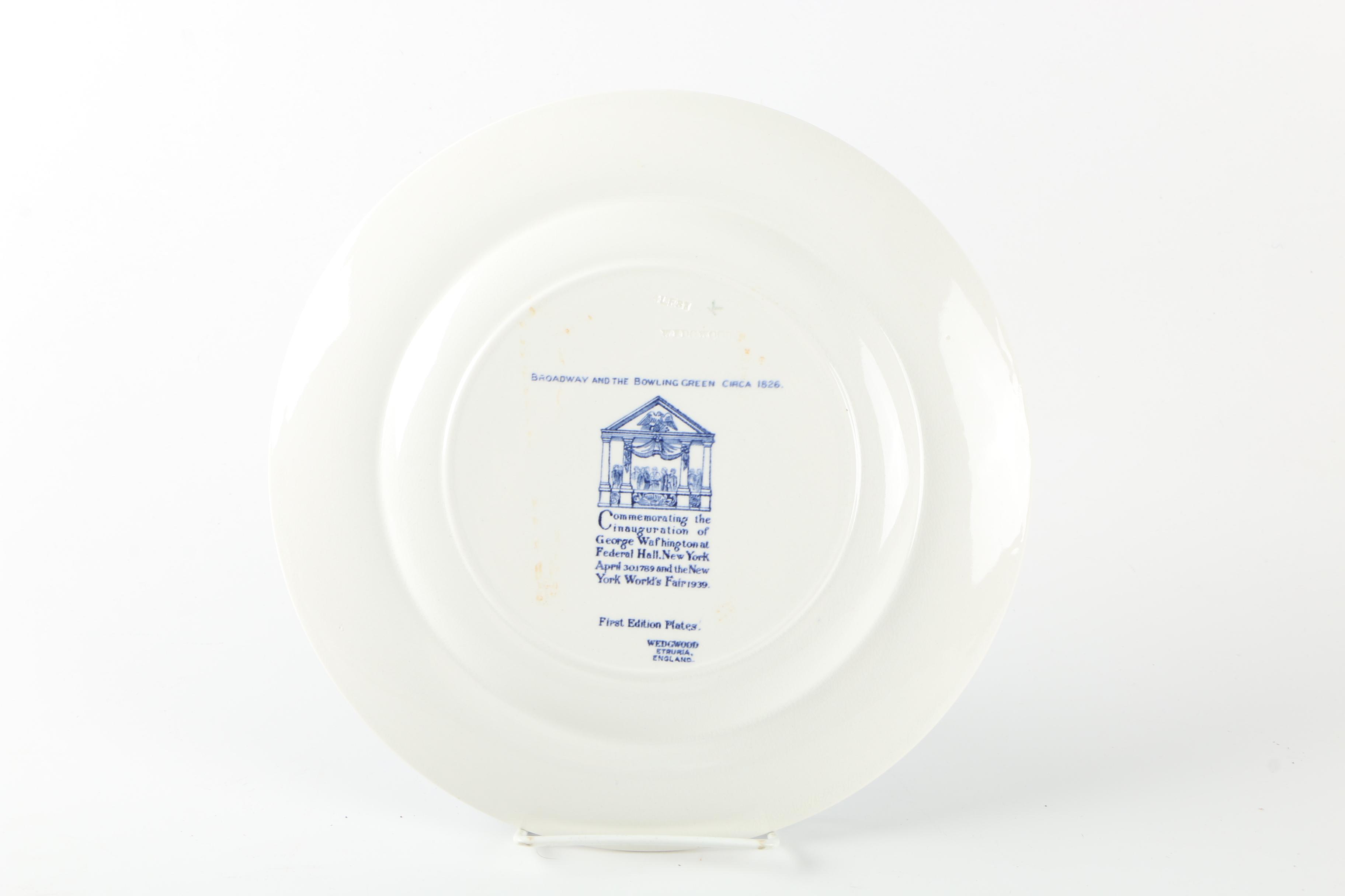 Wedgwood George Washington Inaugural Commemorative Plates